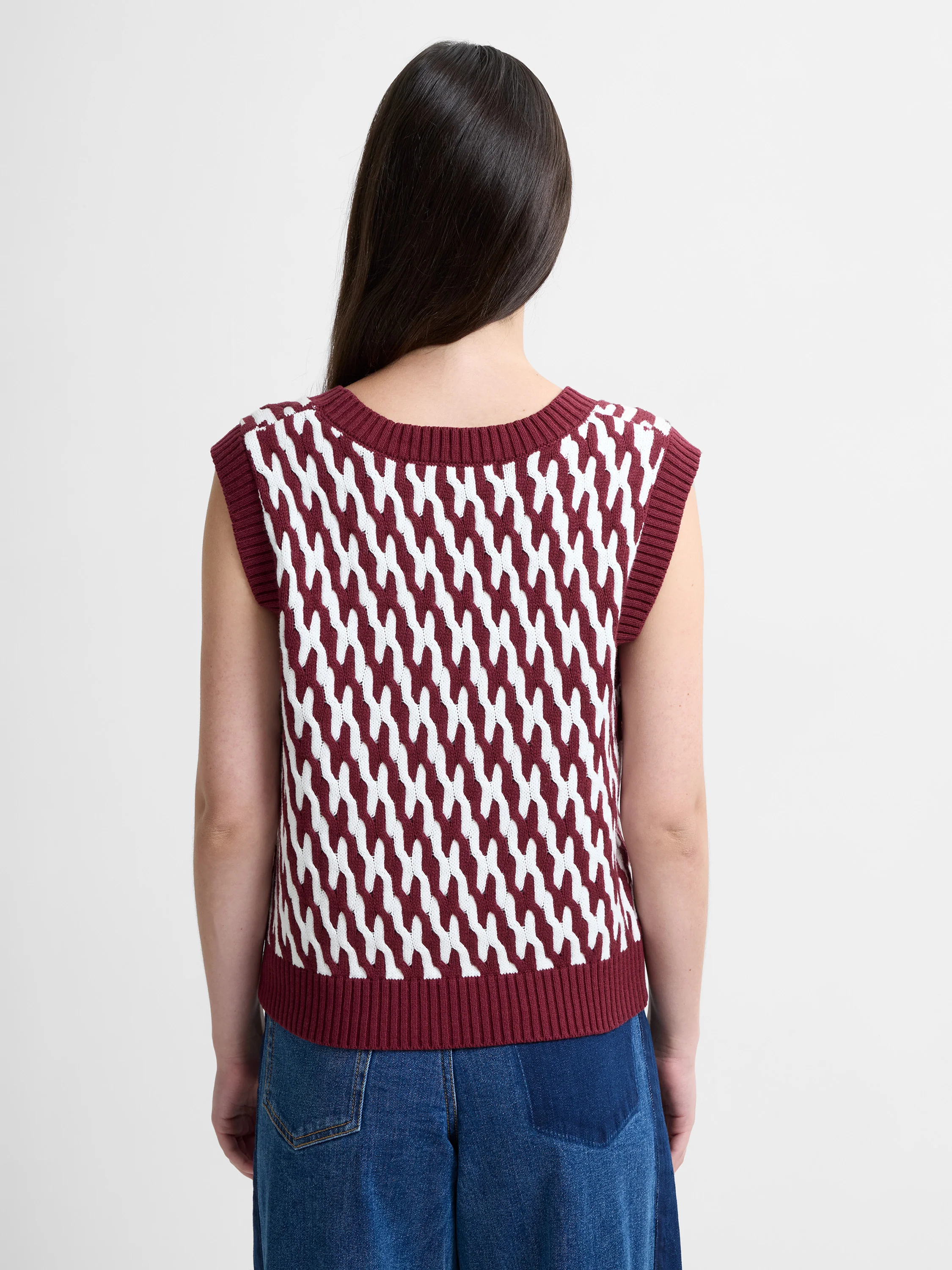 Klara Flec Abstract Striped Vest - Image 4