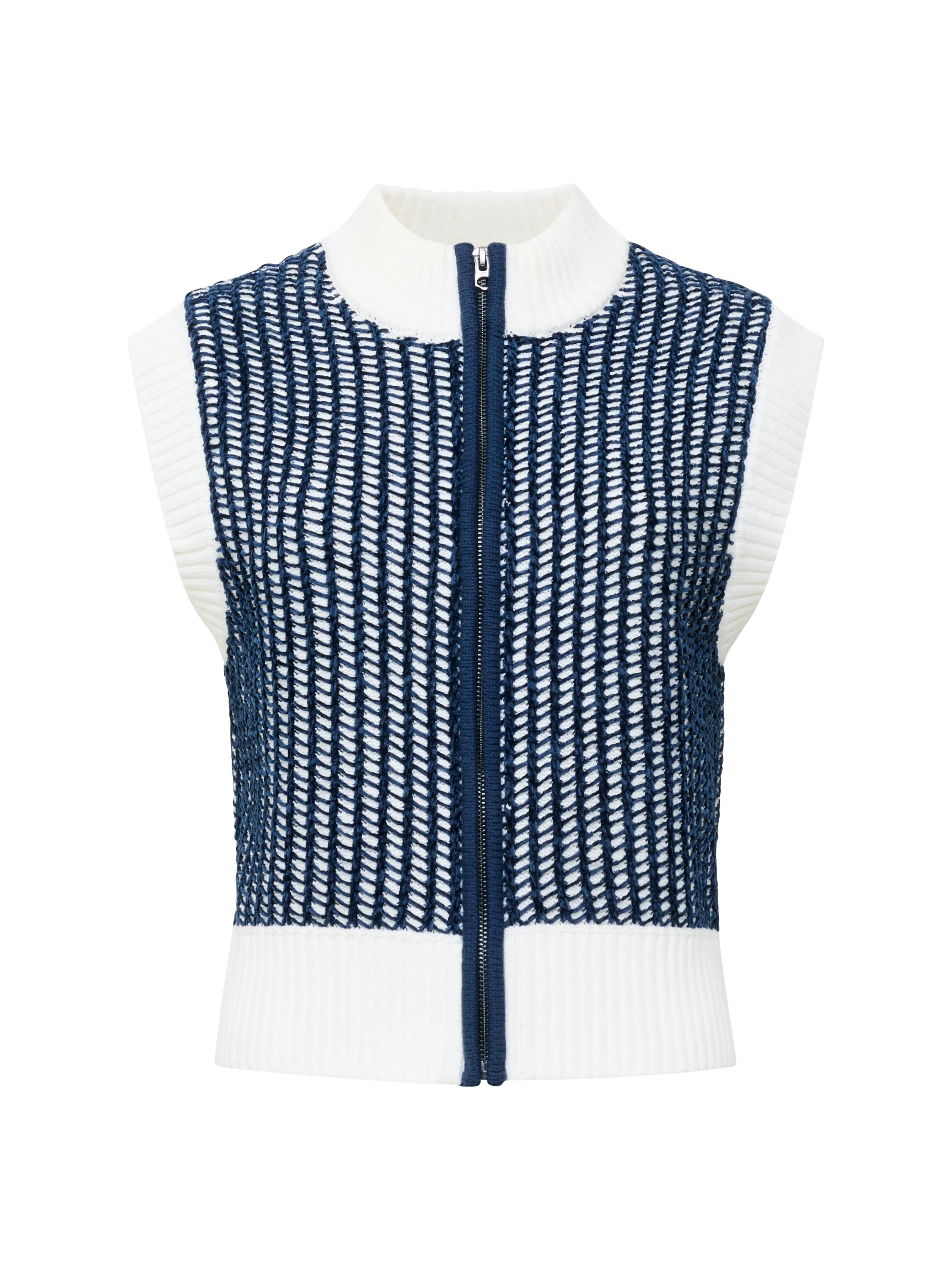 Klara Sleeveless Zip Up Knit Jumper - Image 6