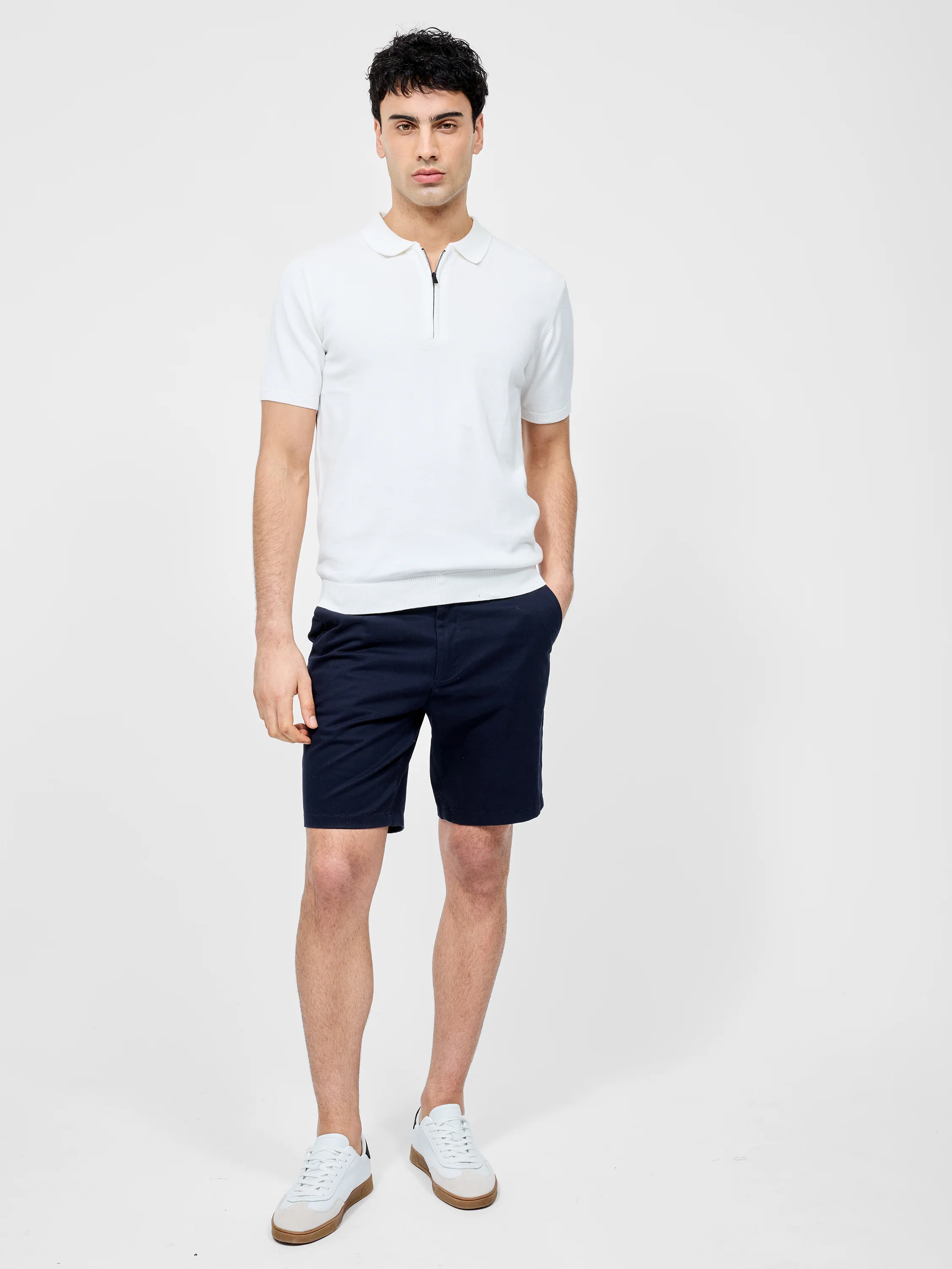 Knitted Zip Polo Shirt - Image 2