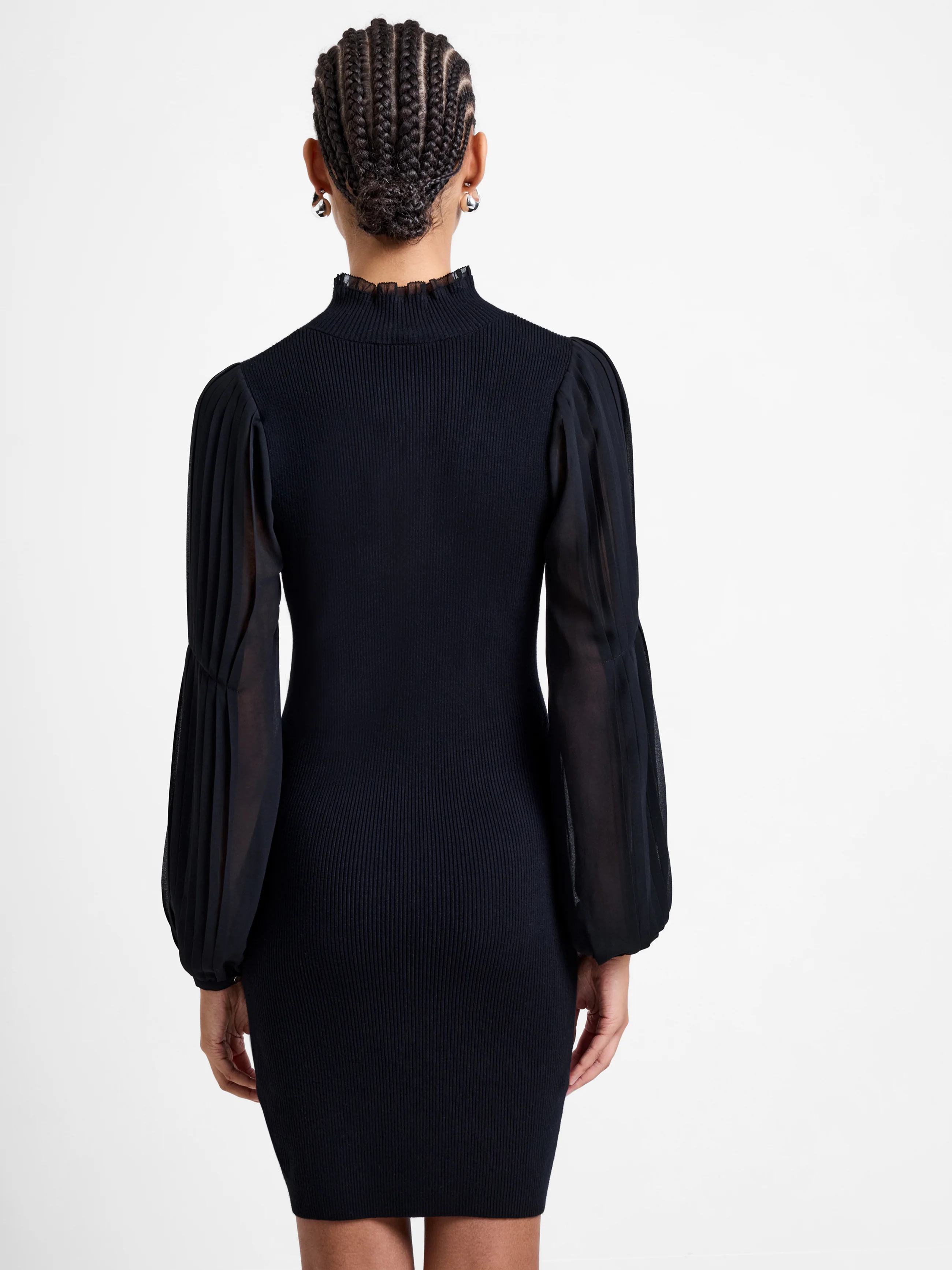 Krista Mix Long Sleeve Knitted Mini Dress - Image 5