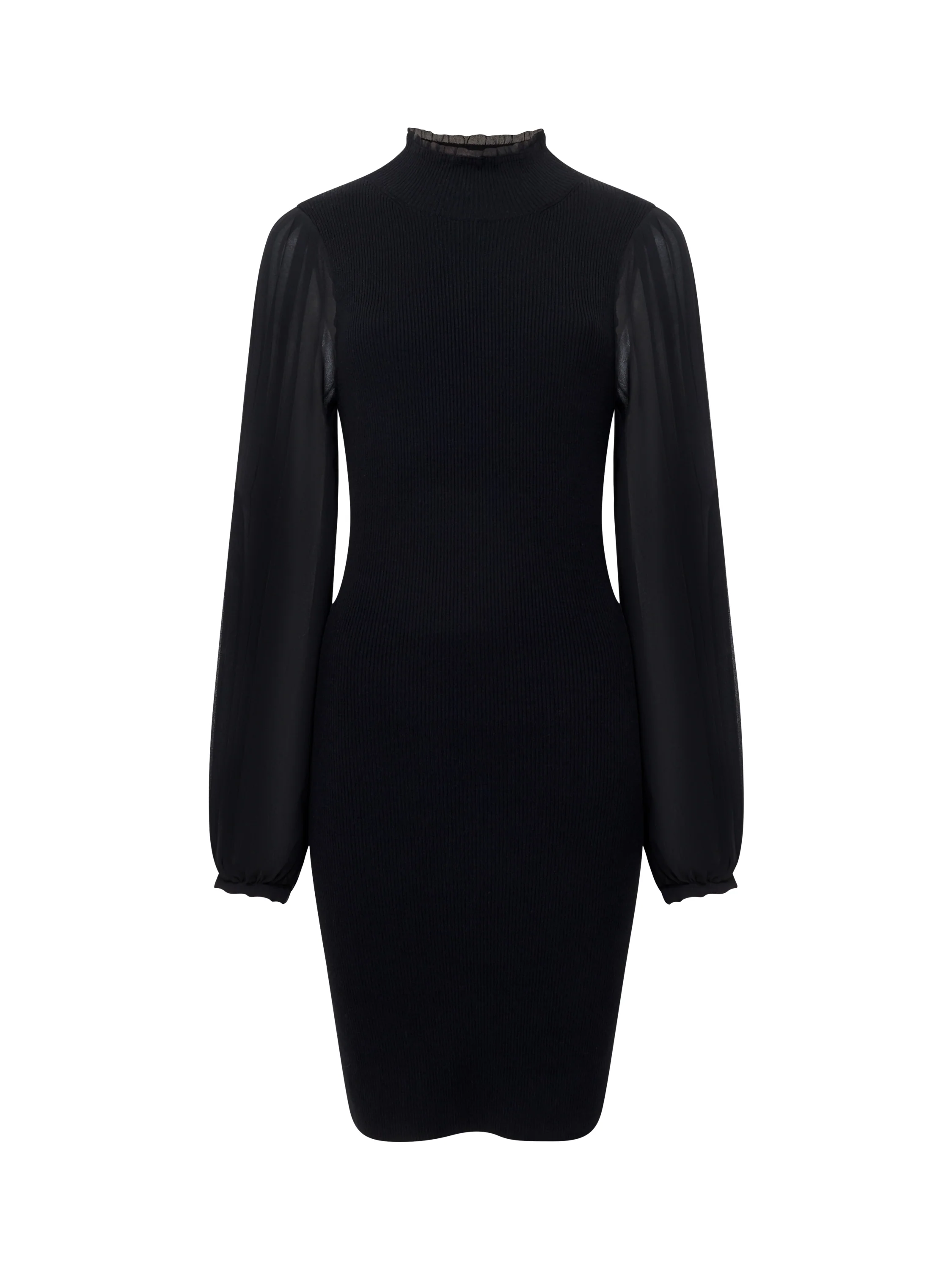 Krista Mix Long Sleeve Knitted Mini Dress - Image 6