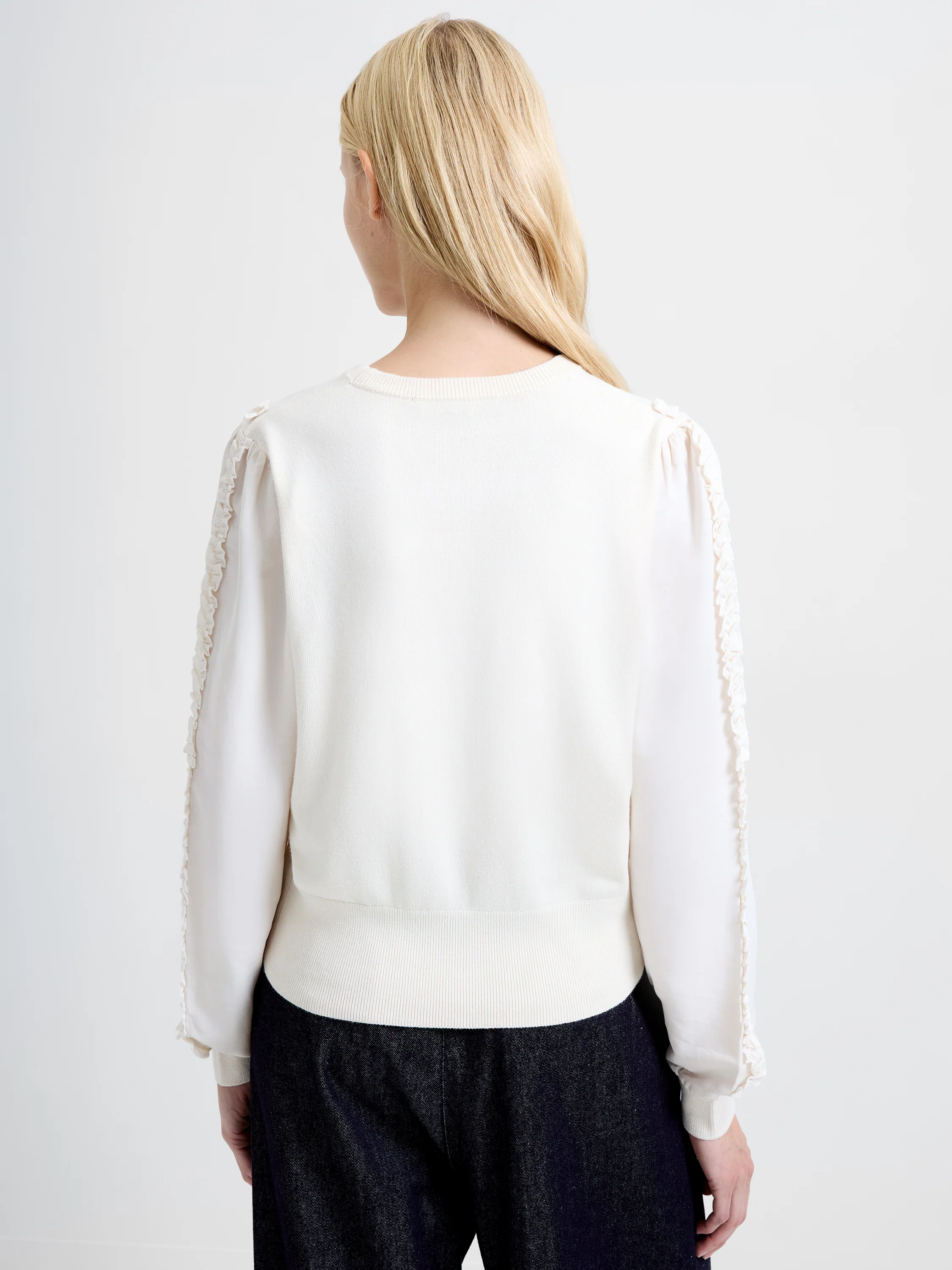 Krista Mix Ruffle Sleeves Jumper - Image 5