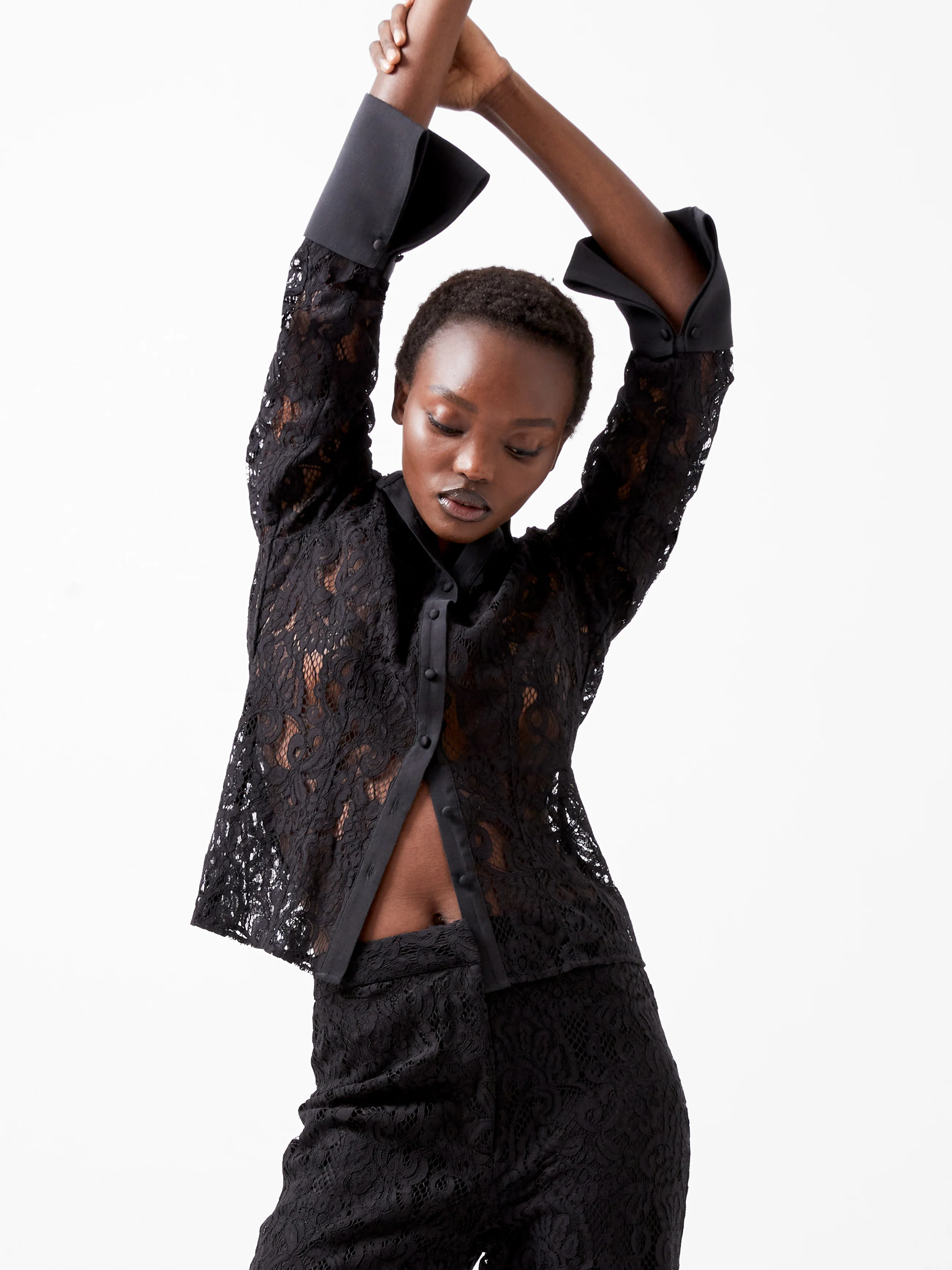 Lace Long Sleeve Shirt - Image 3