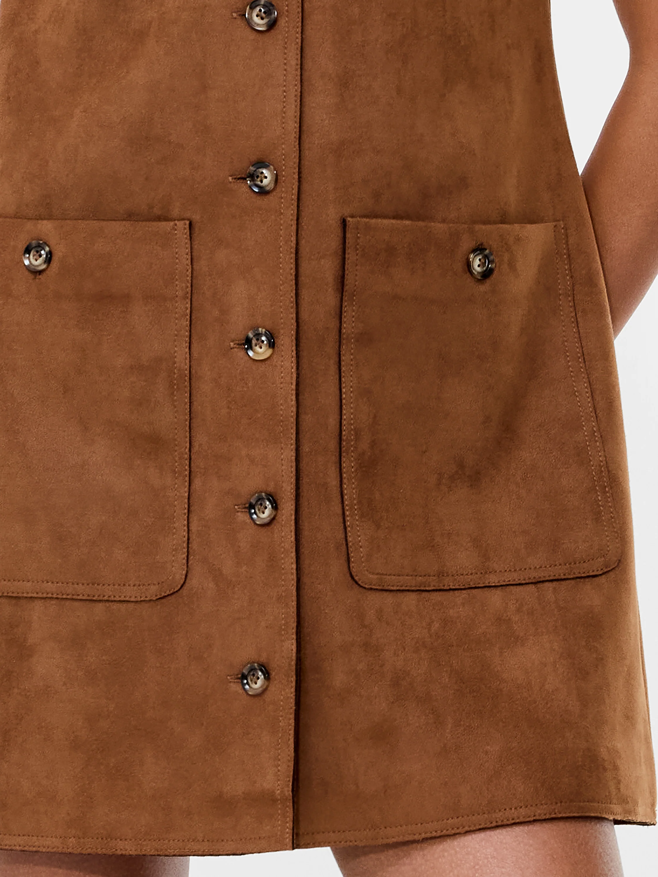 Laney Faux Suede Sleeveless Mini Dress - Image 3