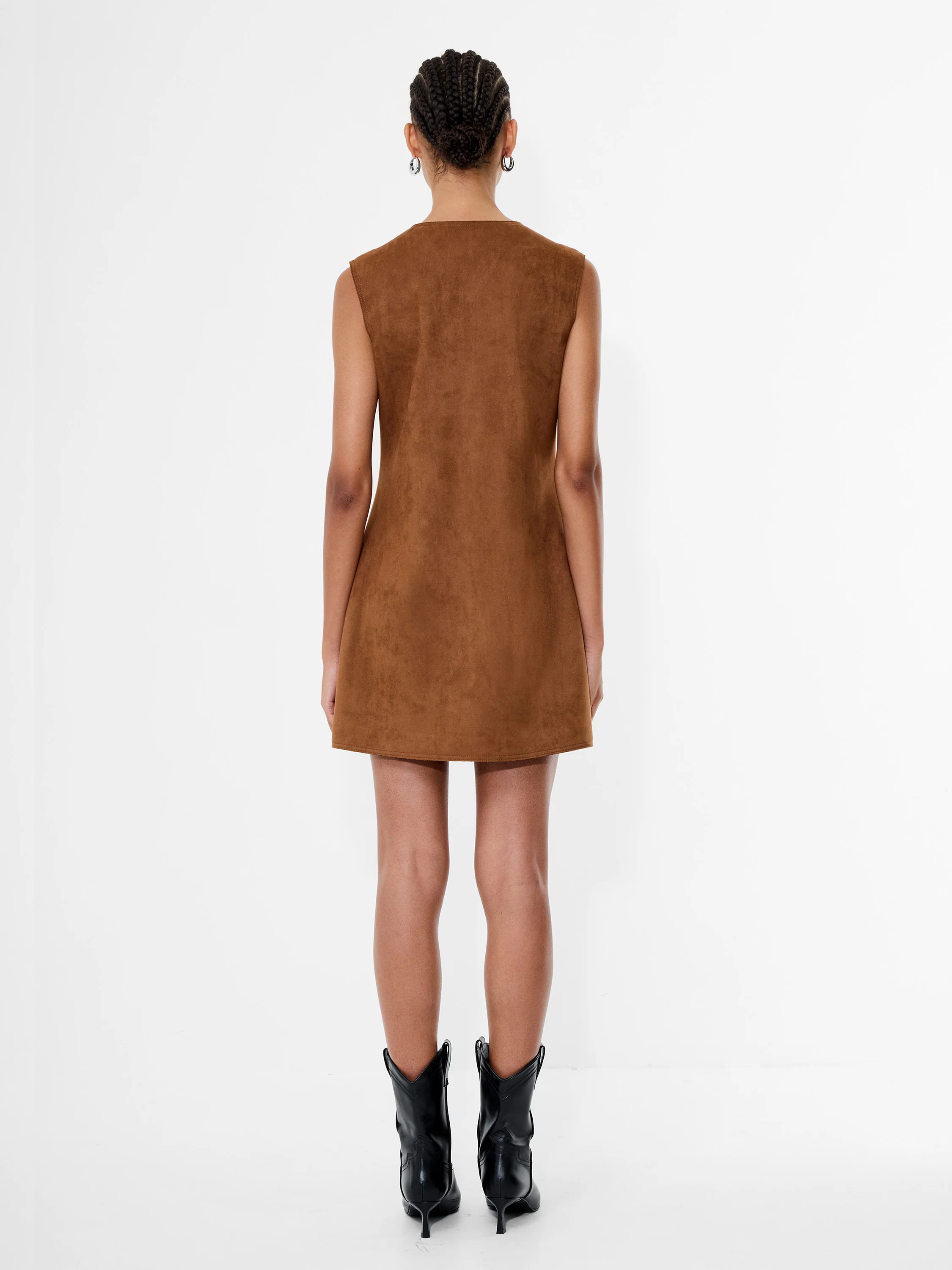 Laney Faux Suede Sleeveless Mini Dress - Image 5