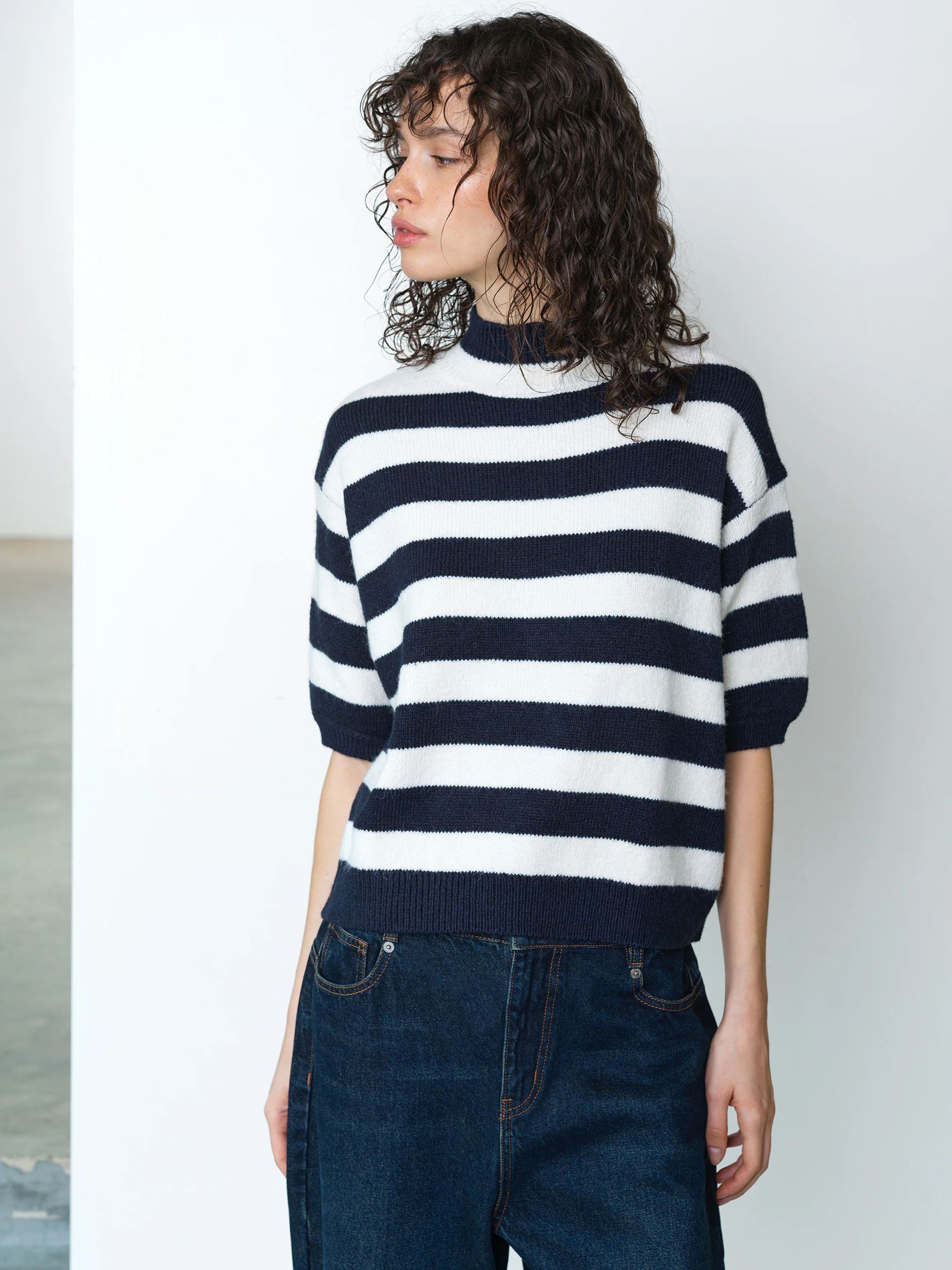 Larisa Knit Short Sleeve Striped Jumper - Image 3