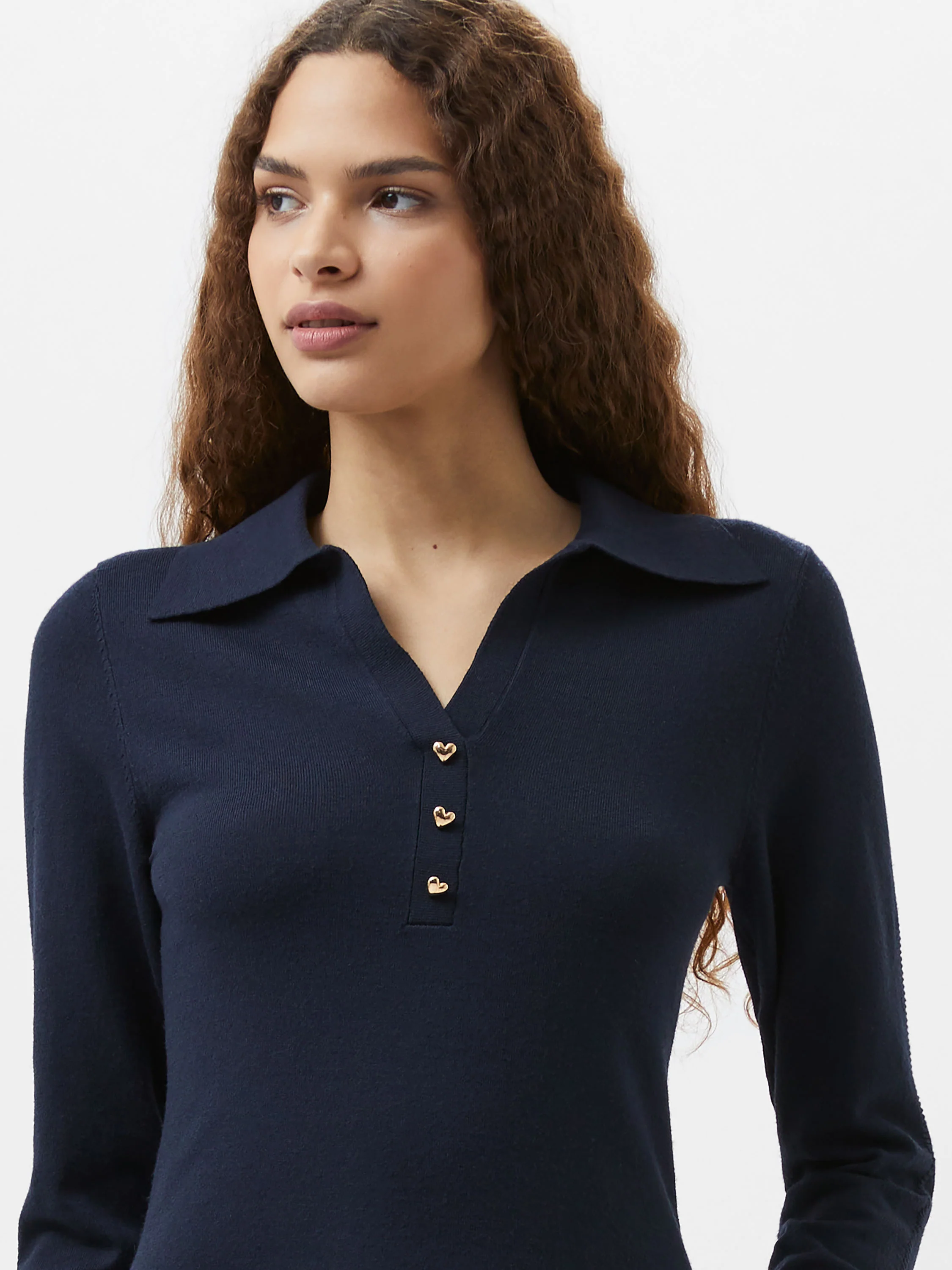 Larry Hearts V Neck Polo Top - Image 4