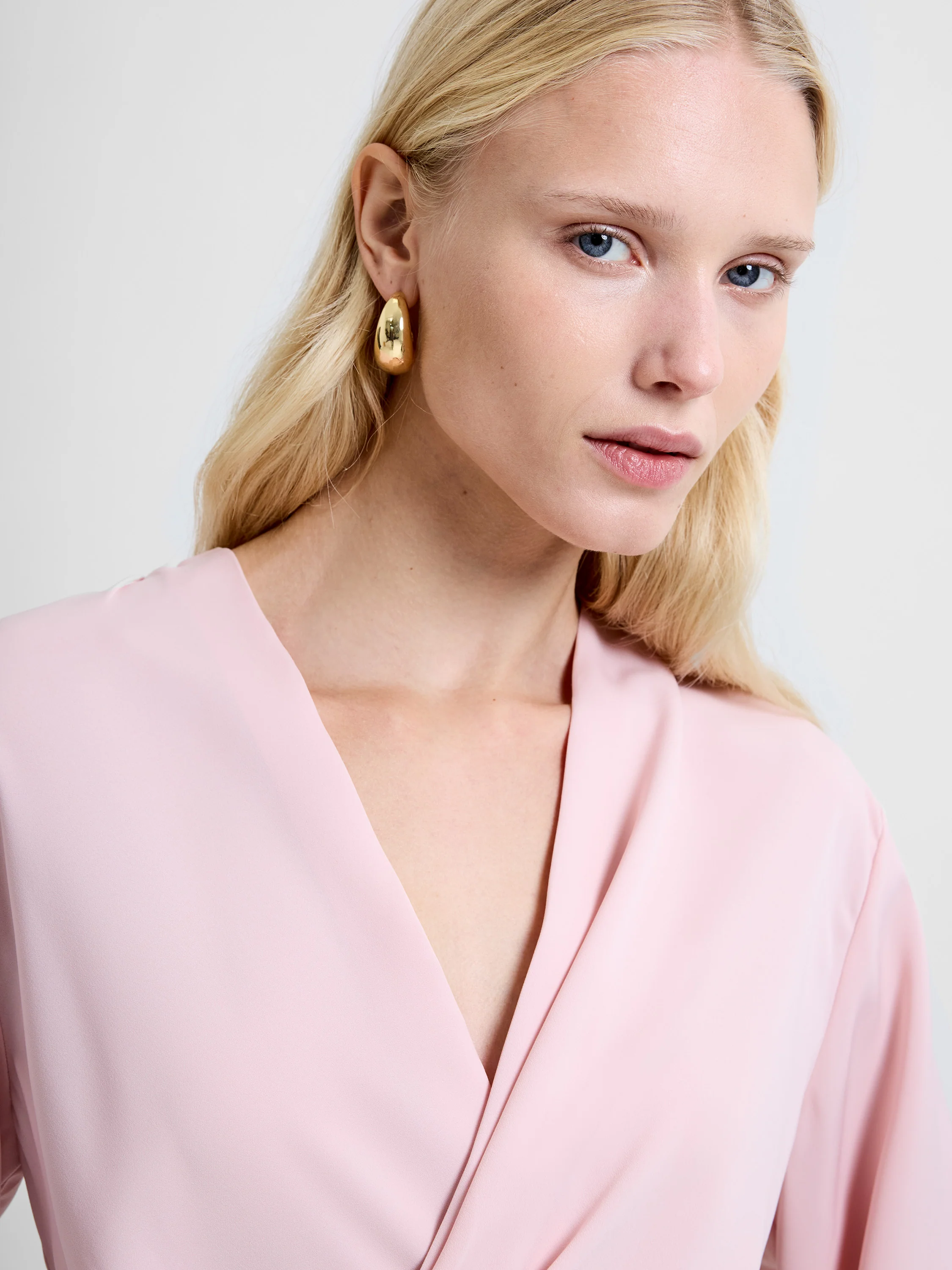 Laurel Crepe Wrap Peplum Top - Image 3