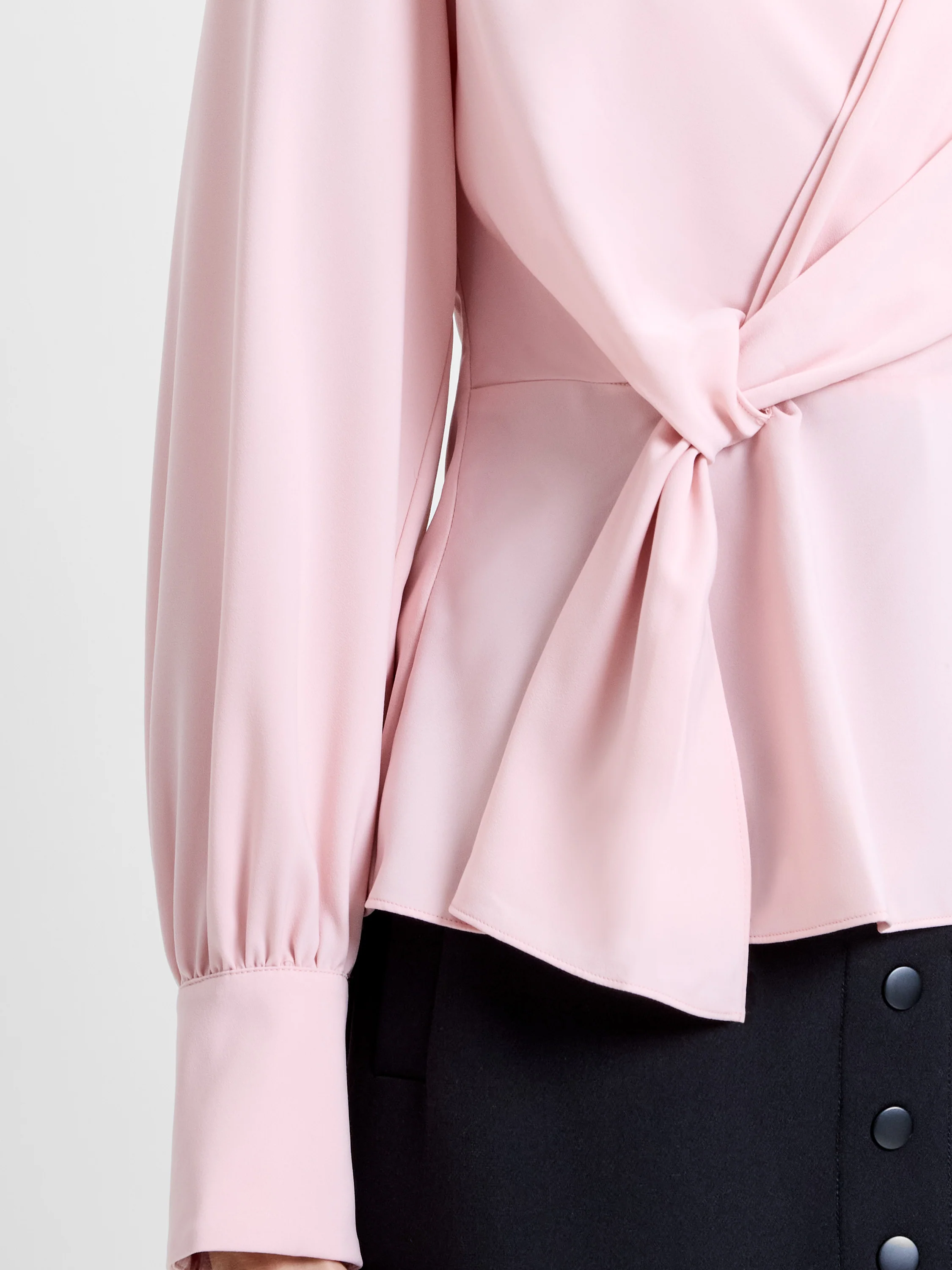 Laurel Crepe Wrap Peplum Top - Image 4