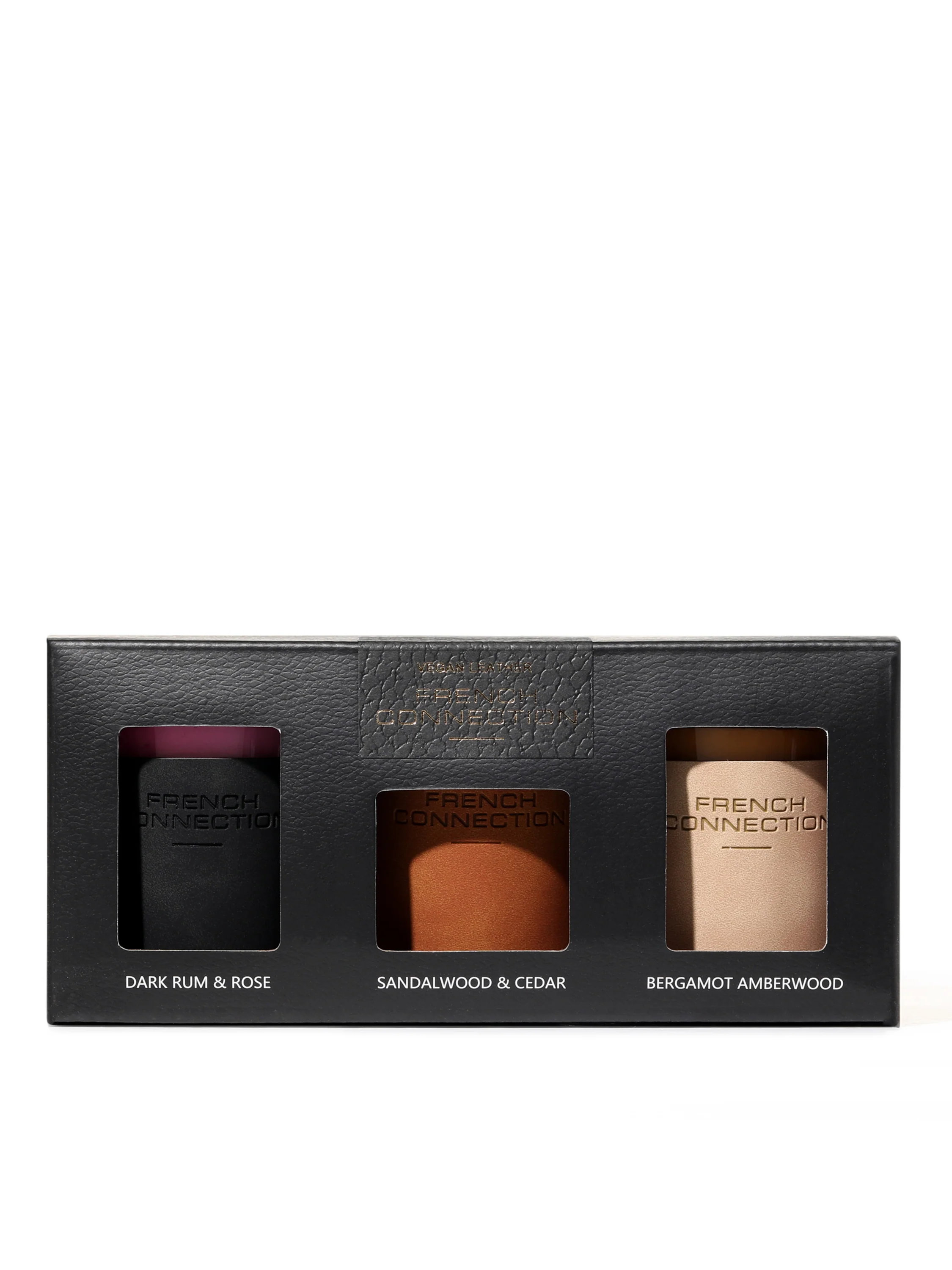 Vegan Leather Candle Set (3 Pieces) - Image 3