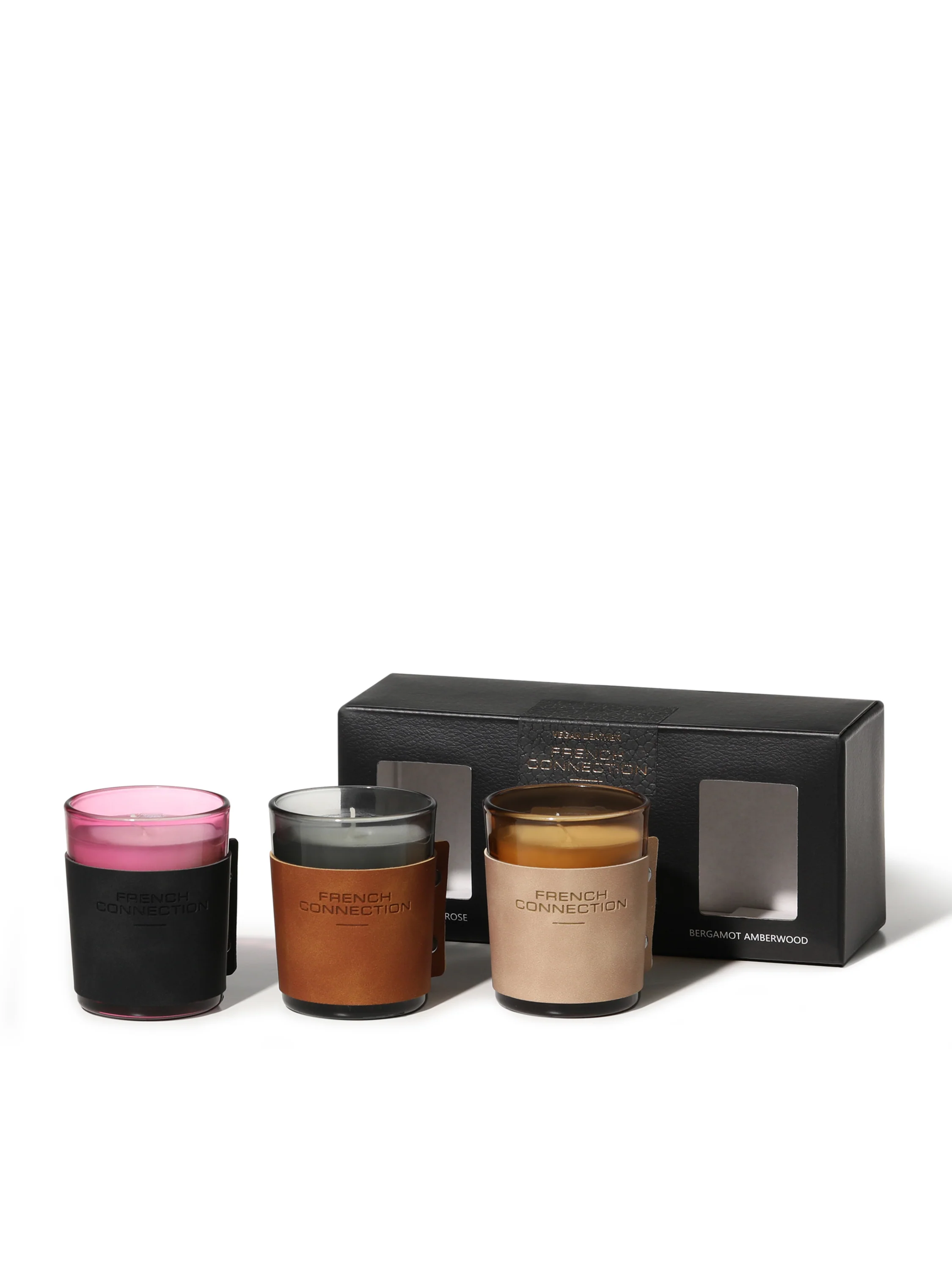 Vegan Leather Candle Set (3 Pieces) - Image 4