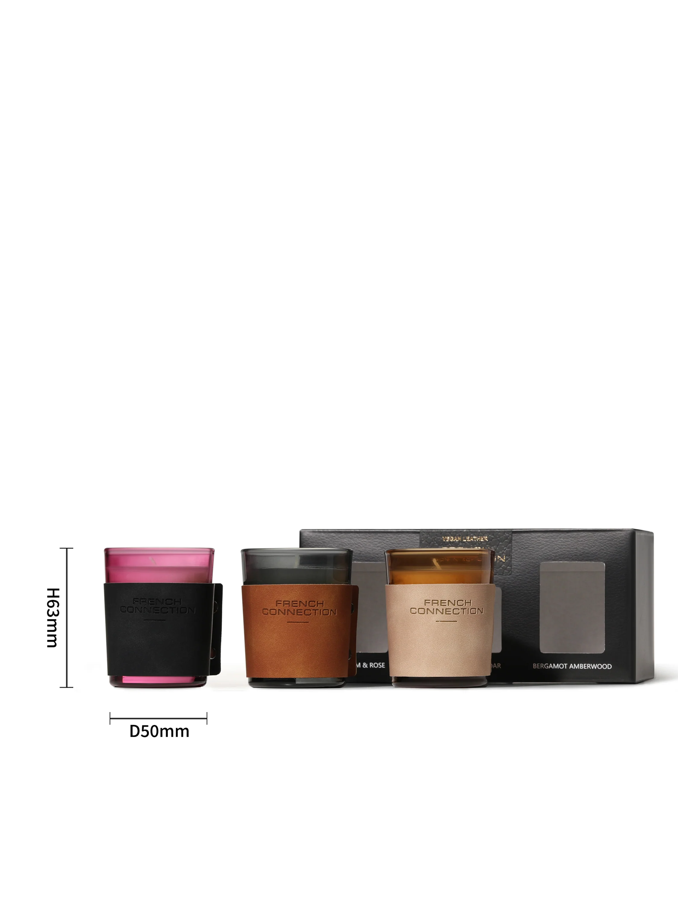 Vegan Leather Candle Set (3 Pieces) - Image 5