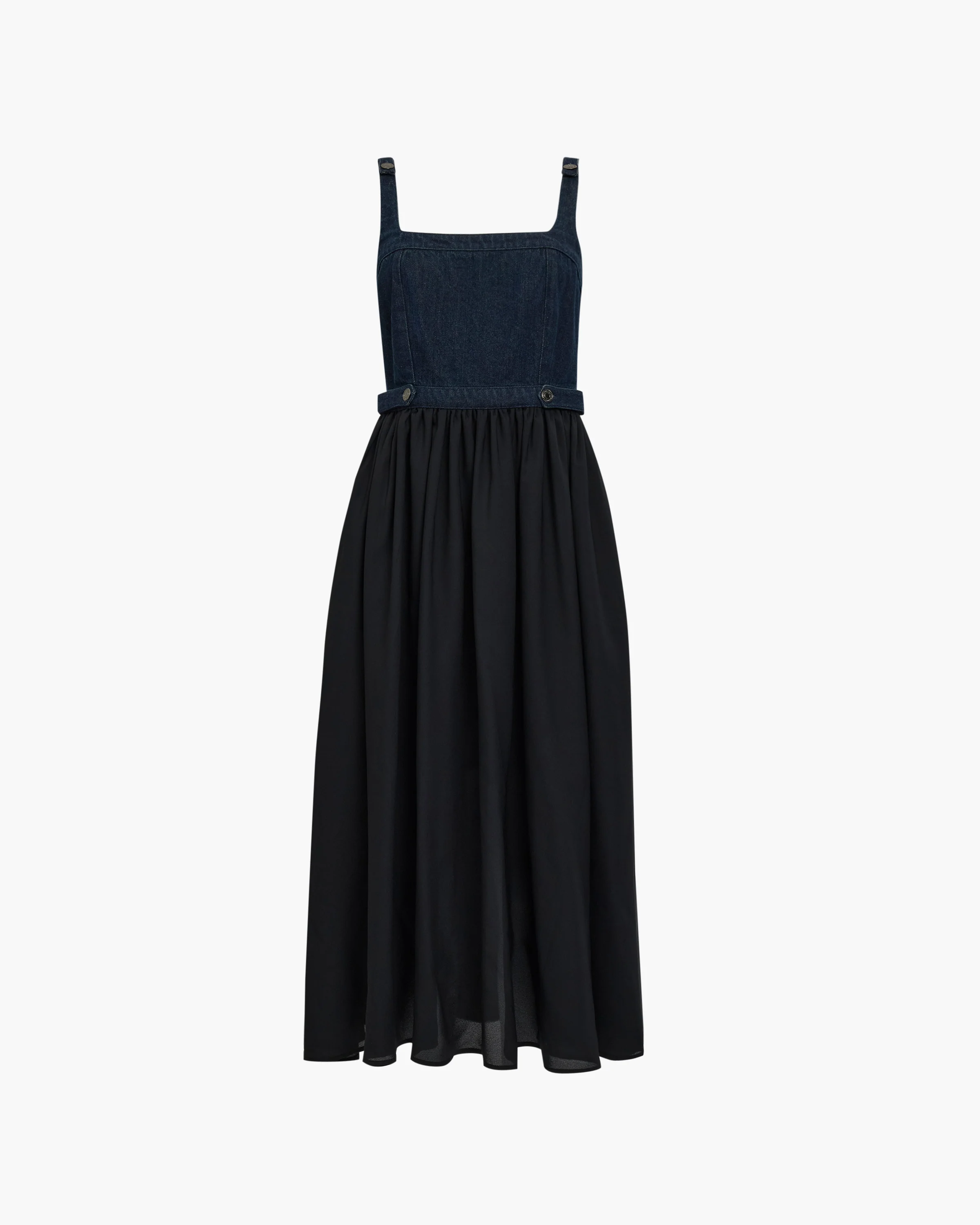 Leighton Denim Mix Midi Dress - Image 6