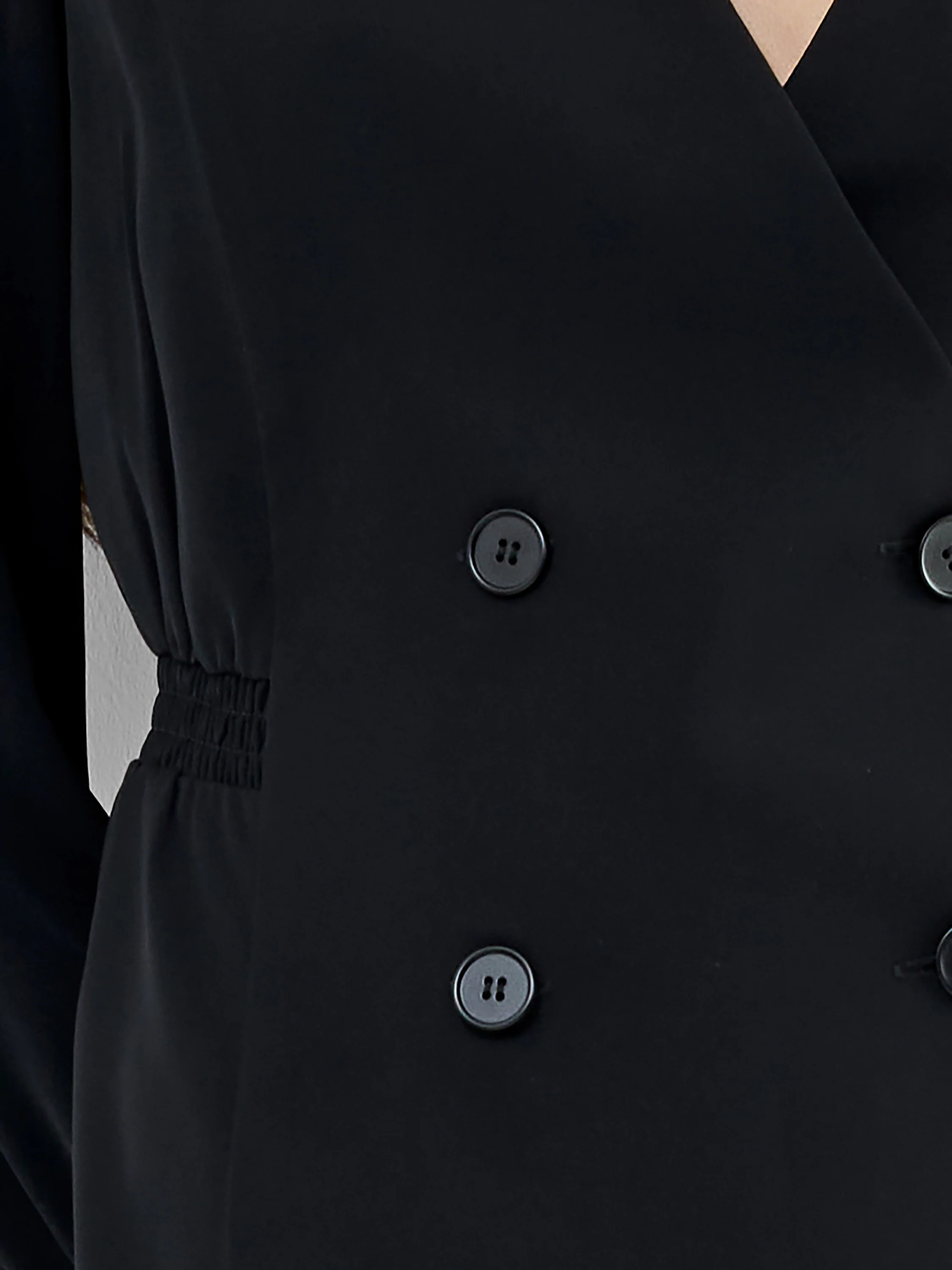 Levent Crepe Double Breasted Mini Dress - Image 3
