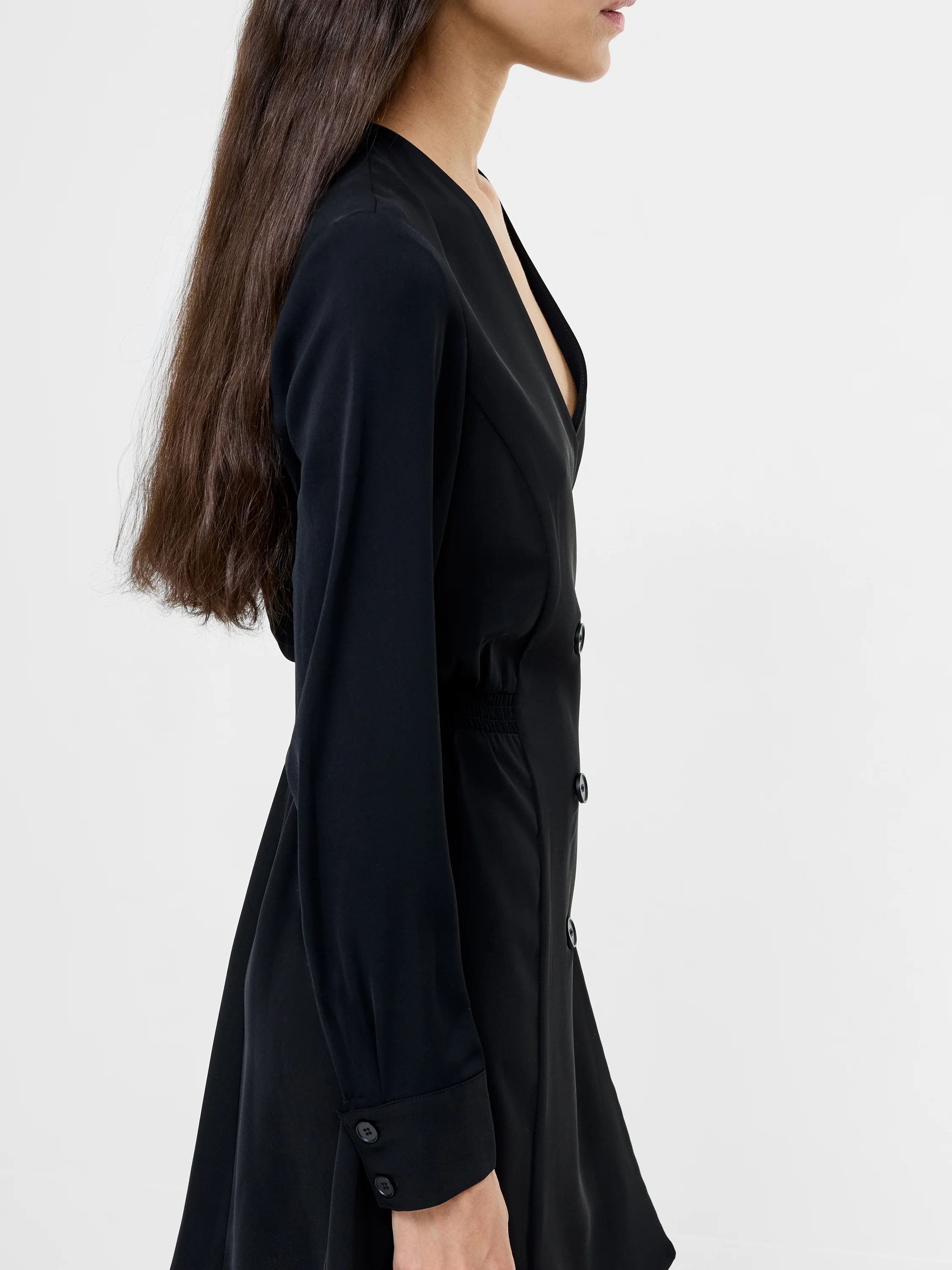 Levent Crepe Double Breasted Mini Dress - Image 4