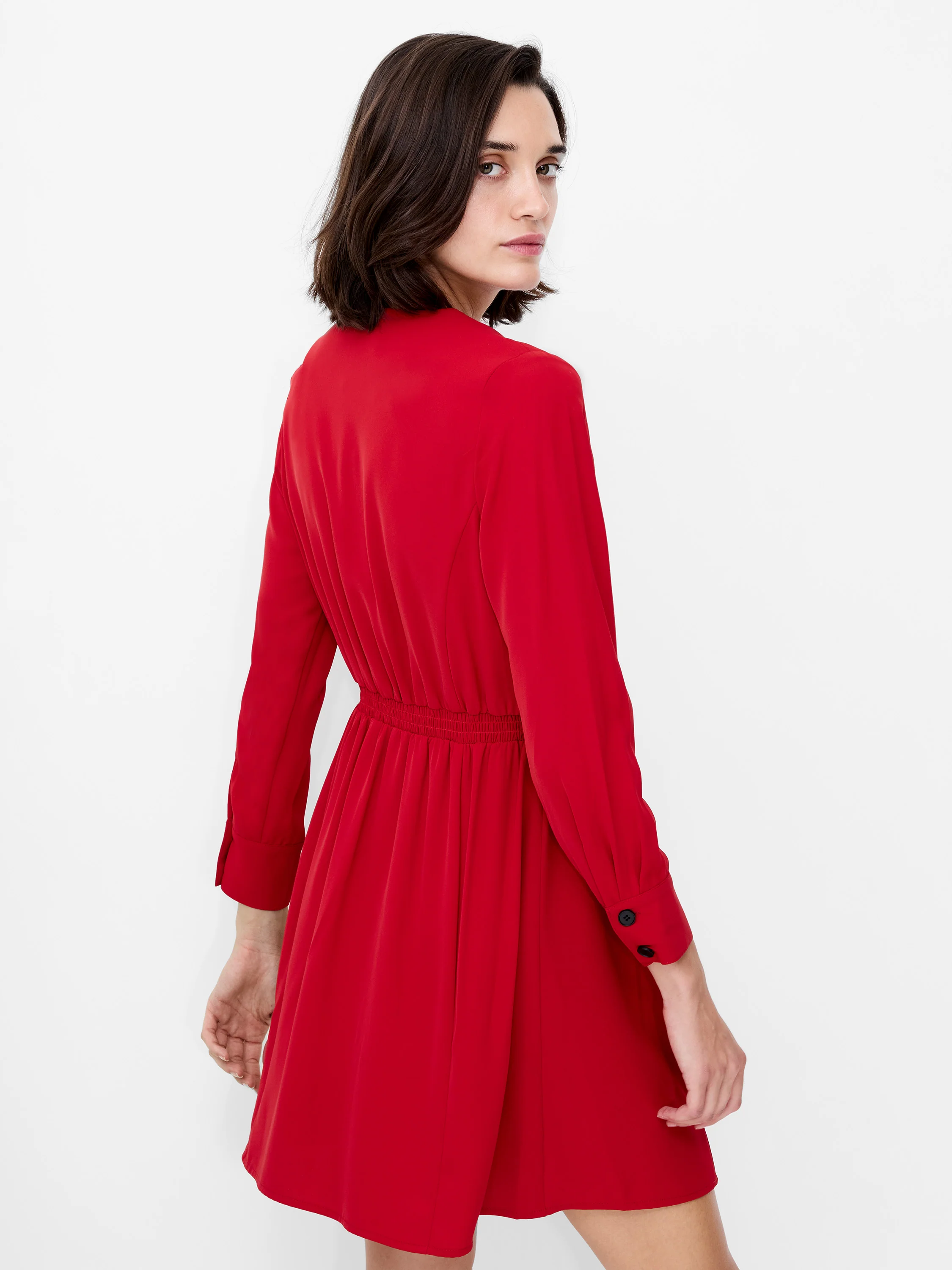 Levent Crepe Double Breasted Mini Dress - Image 5
