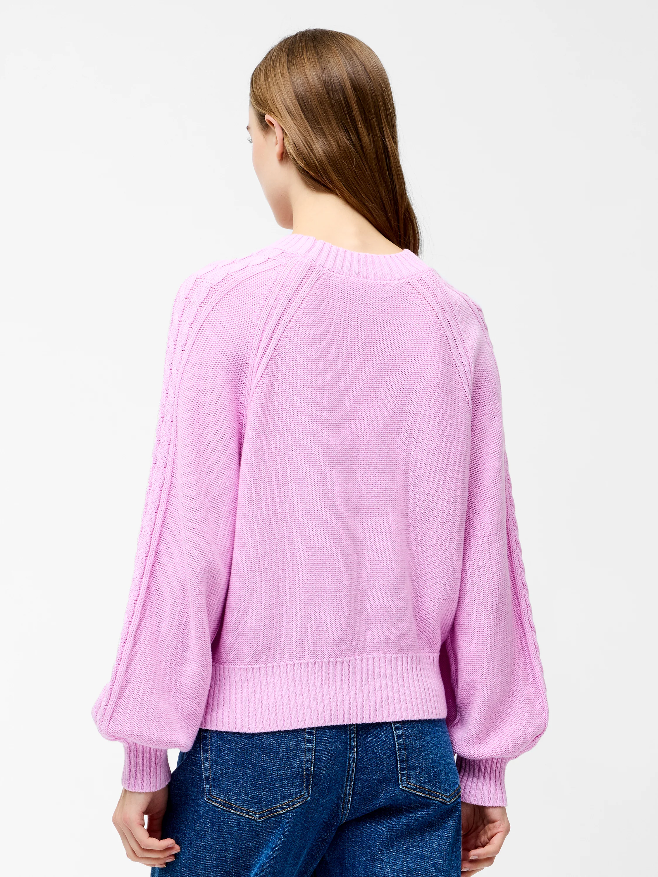 Lily Cable Knit Balloon Sleeve Jumper - Image 5