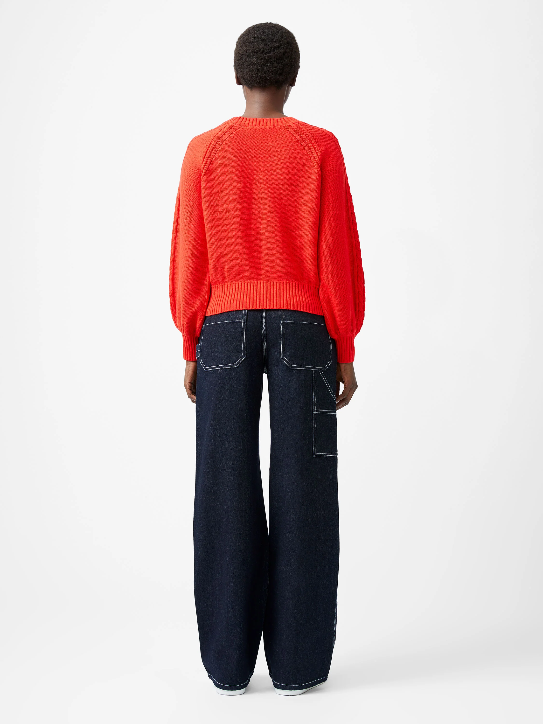 Lily Cable Knit Balloon Sleeve Jumper - Image 7