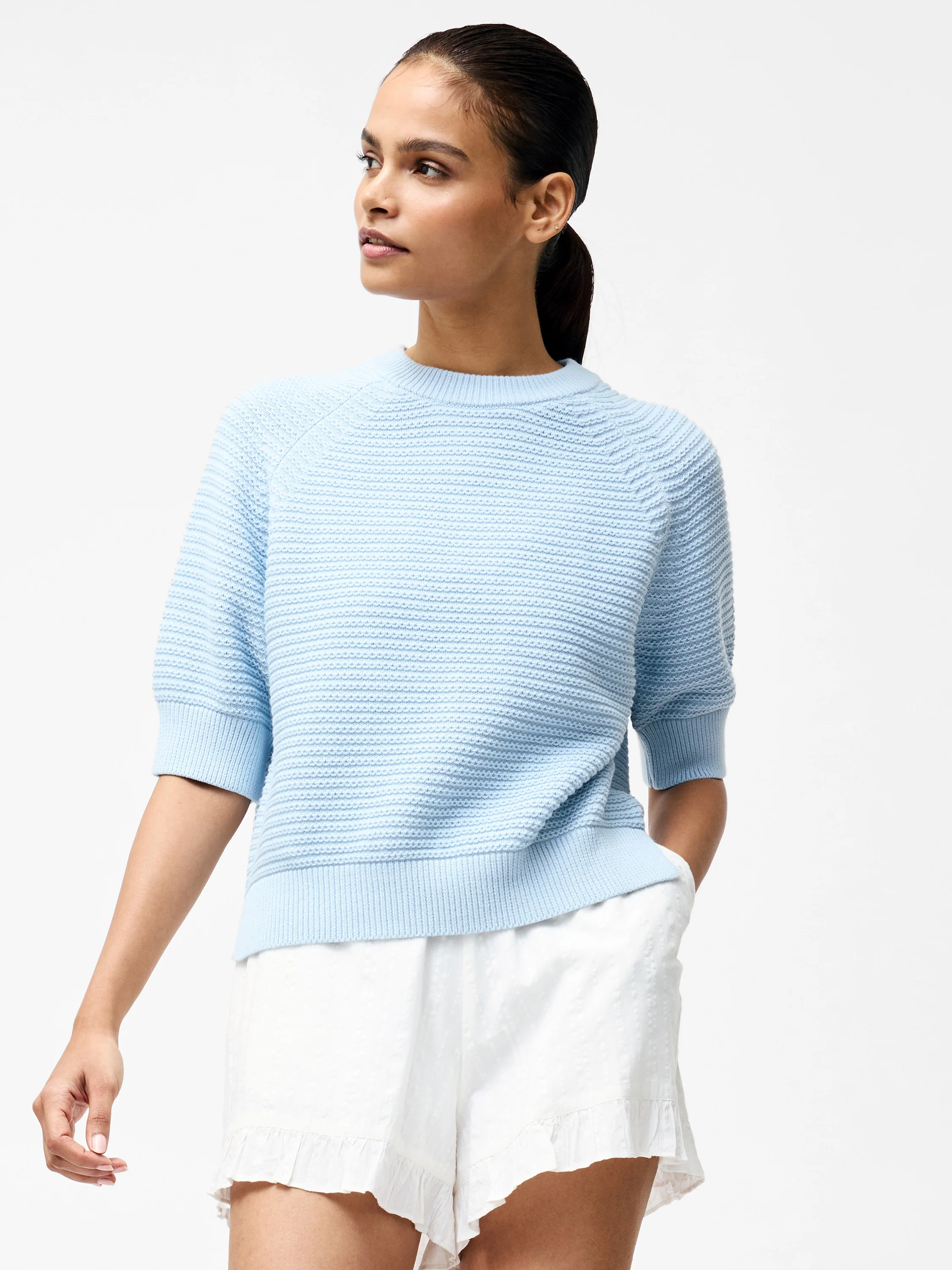 Lily Crew Neck Short Sleeve Jumper - Image 2