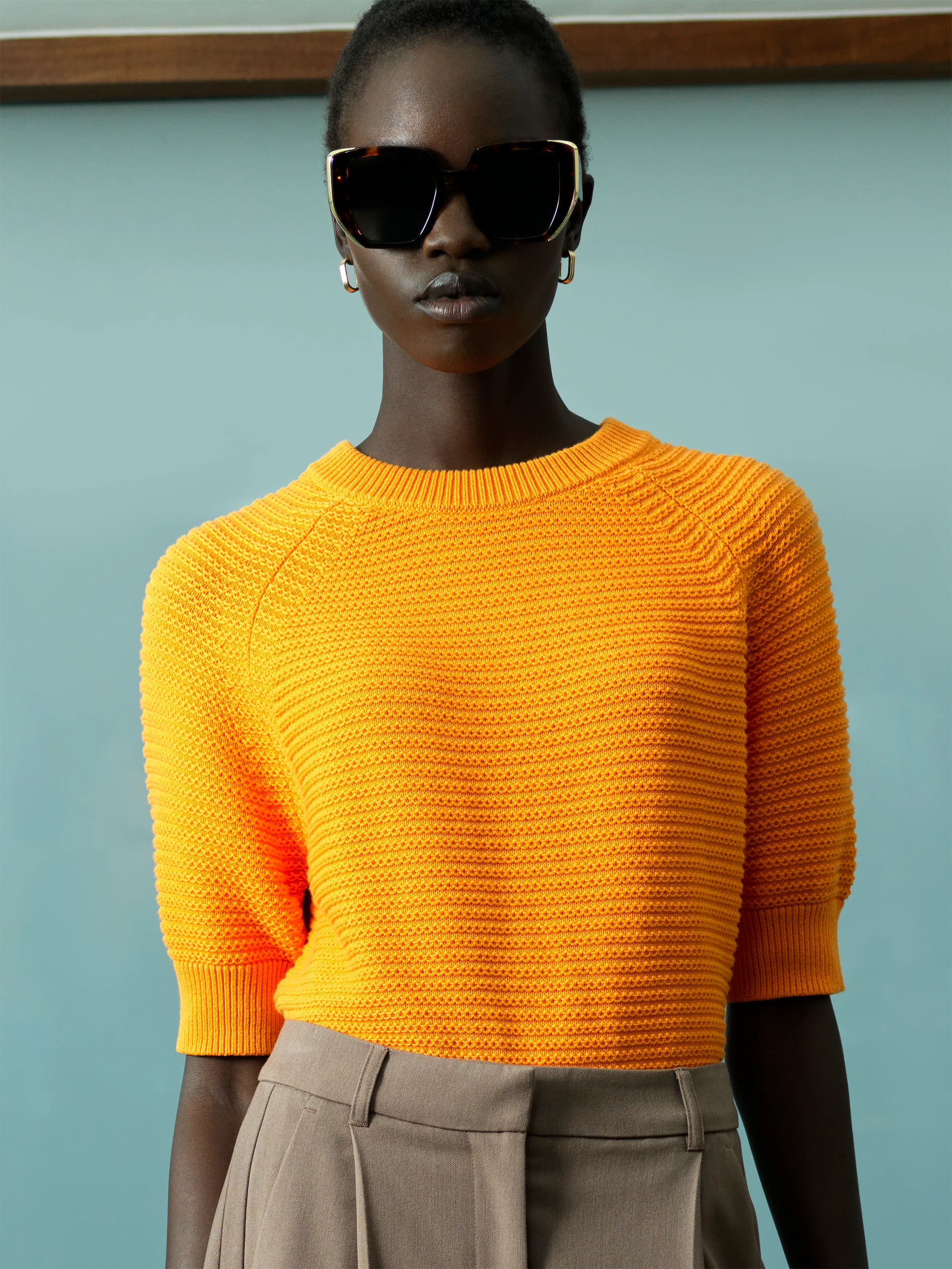 Lily Mozart Purl Knit Short Sleeve Jumper