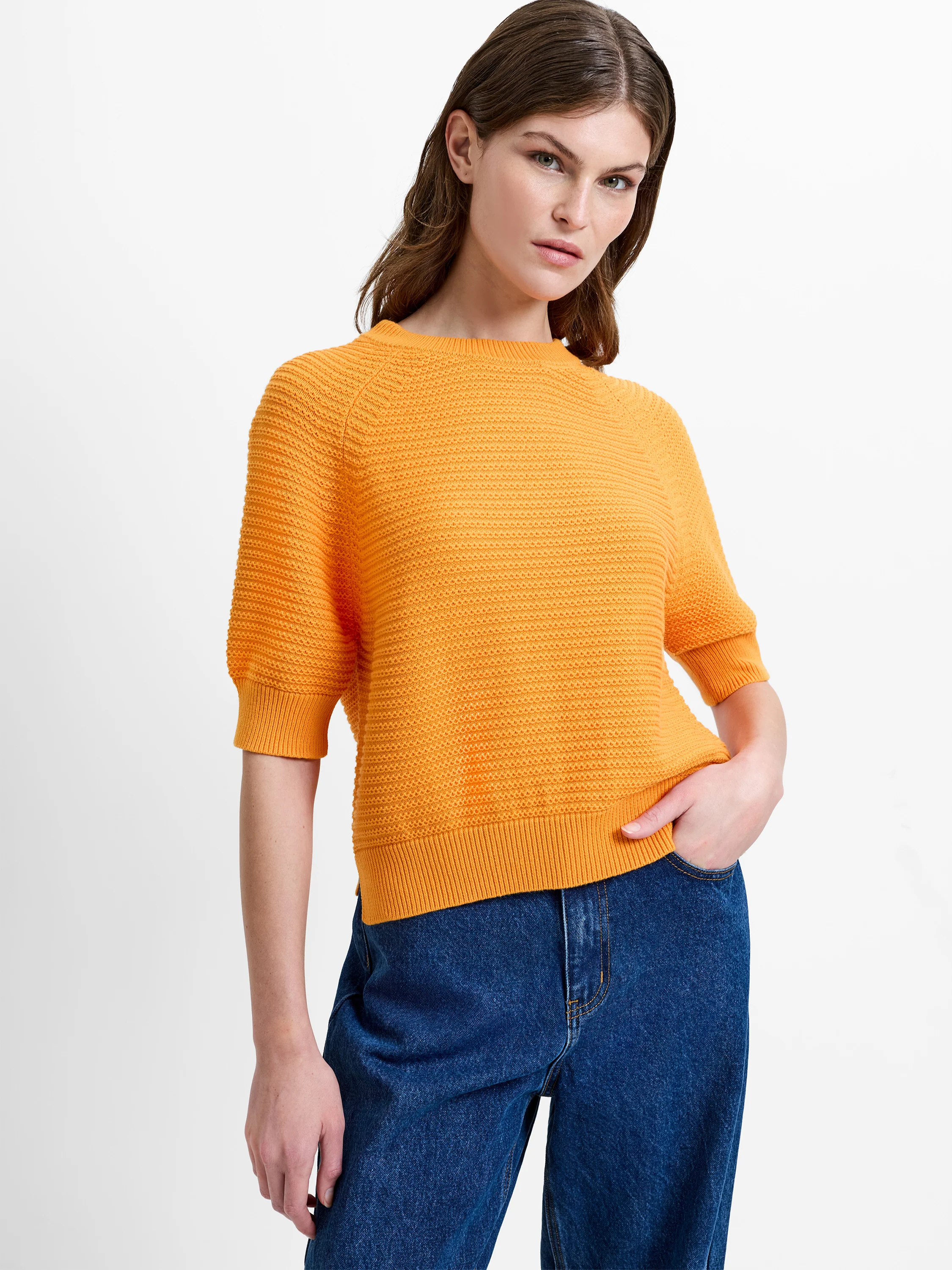 Lily Mozart Purl Knit Short Sleeve Jumper - Image 2