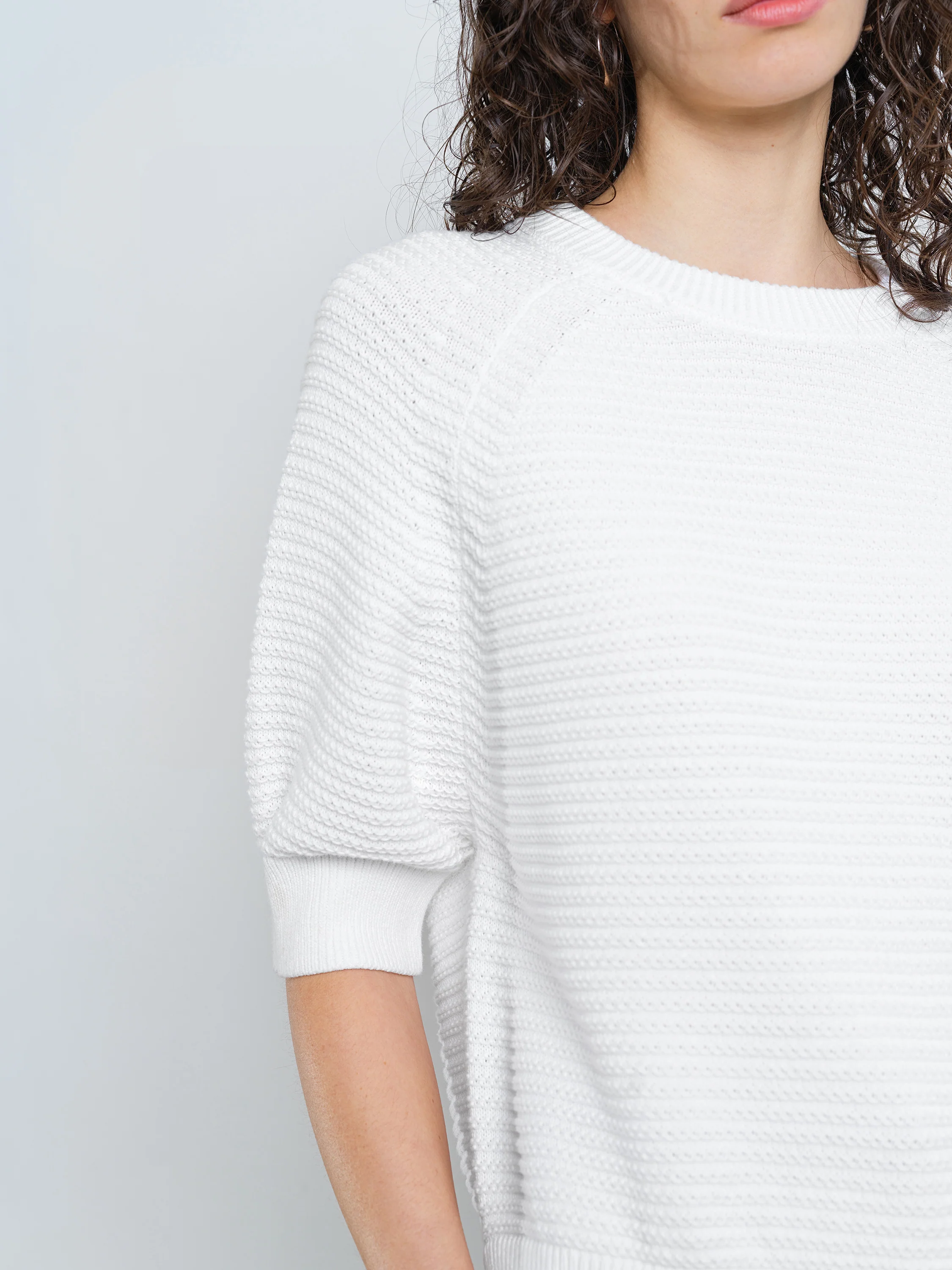 Lily Mozart Short Sleeve Purl Knit Jumper - Image 3