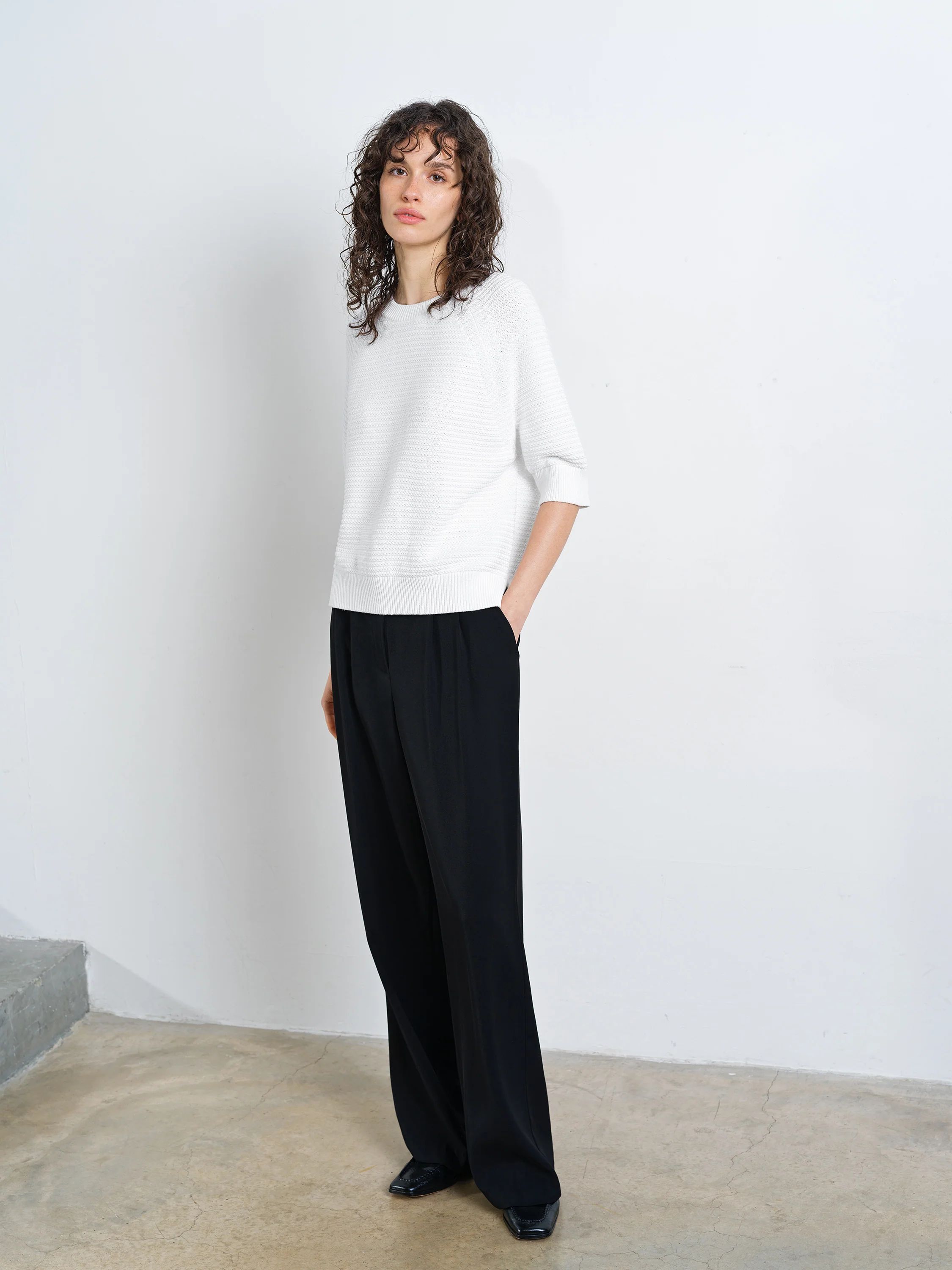 Lily Mozart Short Sleeve Purl Knit Jumper - Image 4