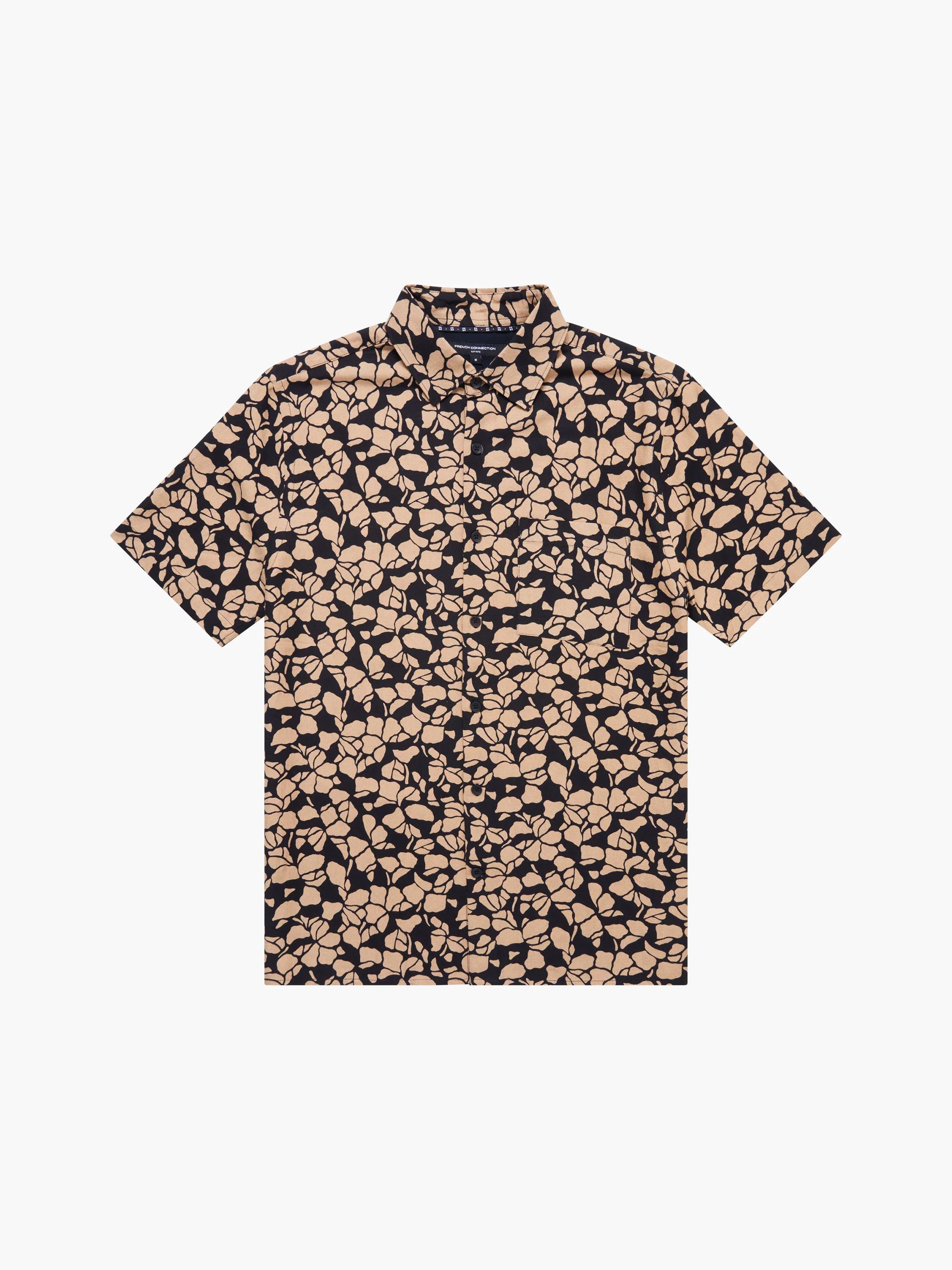 Linen Blend Printed Short Sleeve Shirt - Image 6