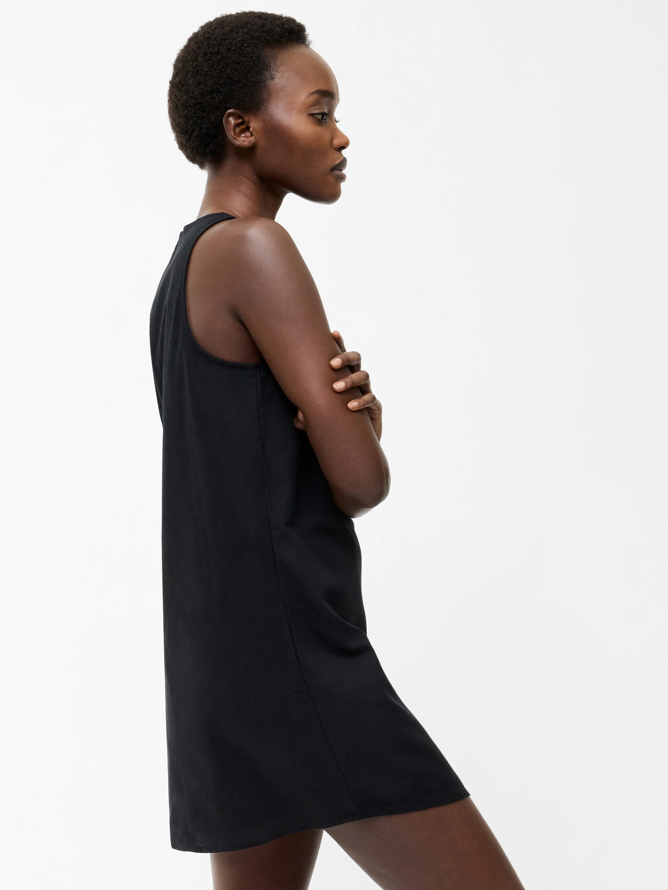 Linen Mix Shift Dress - Image 3