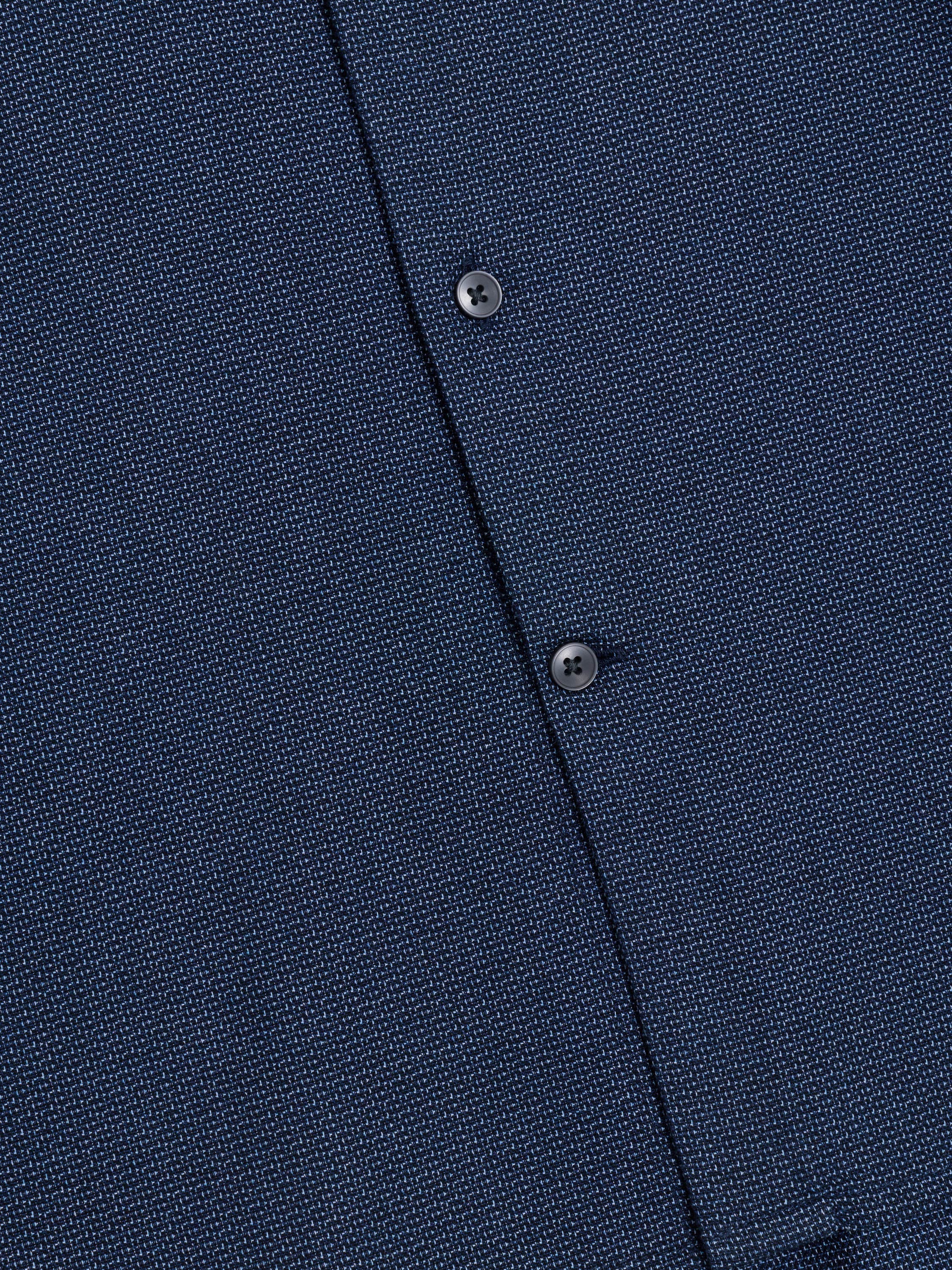 Long Sleeve Basket Weave Two Tone Tweed Shirt - Image 4