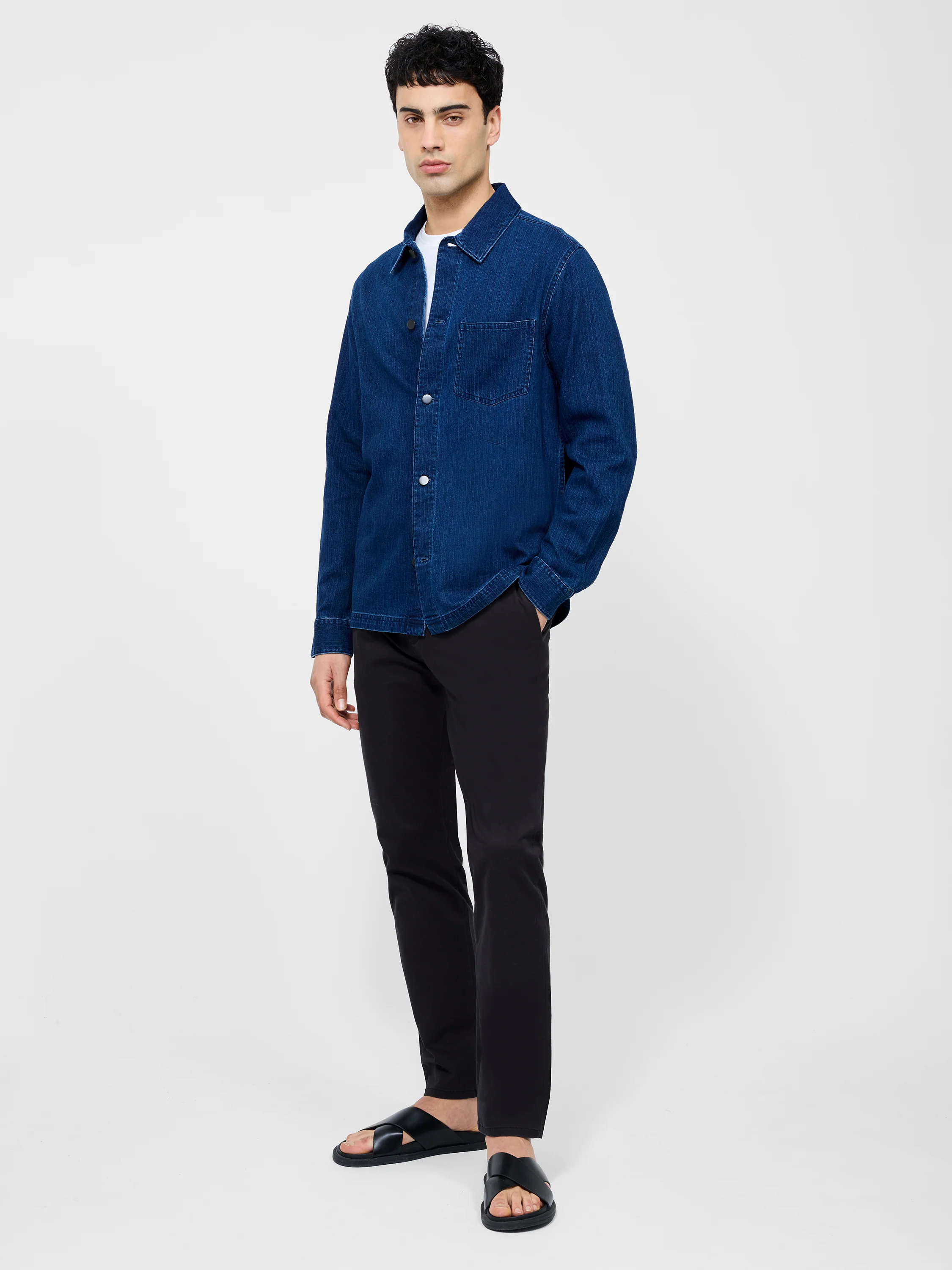 Long Sleeve Denim Overshirt - Image 2