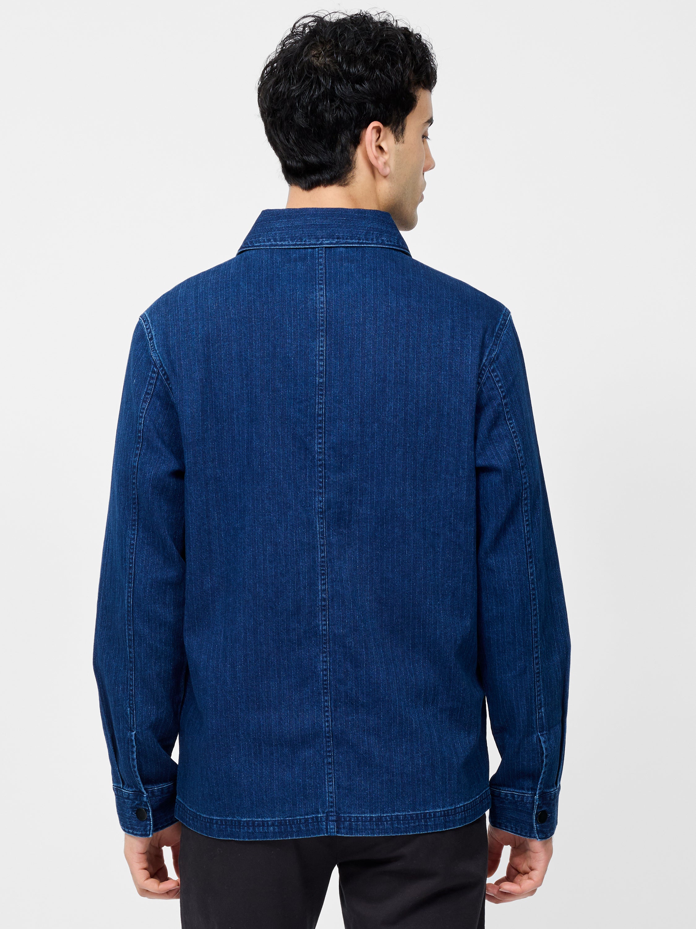 Long Sleeve Denim Overshirt - Image 4