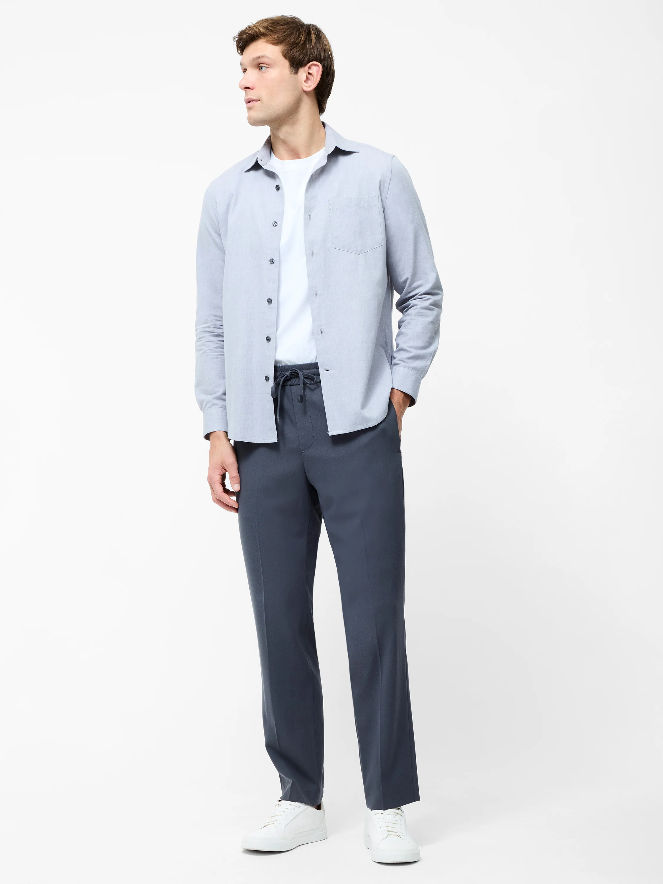 Long Sleeve Dobby Regular Fit Shirt - Image 3