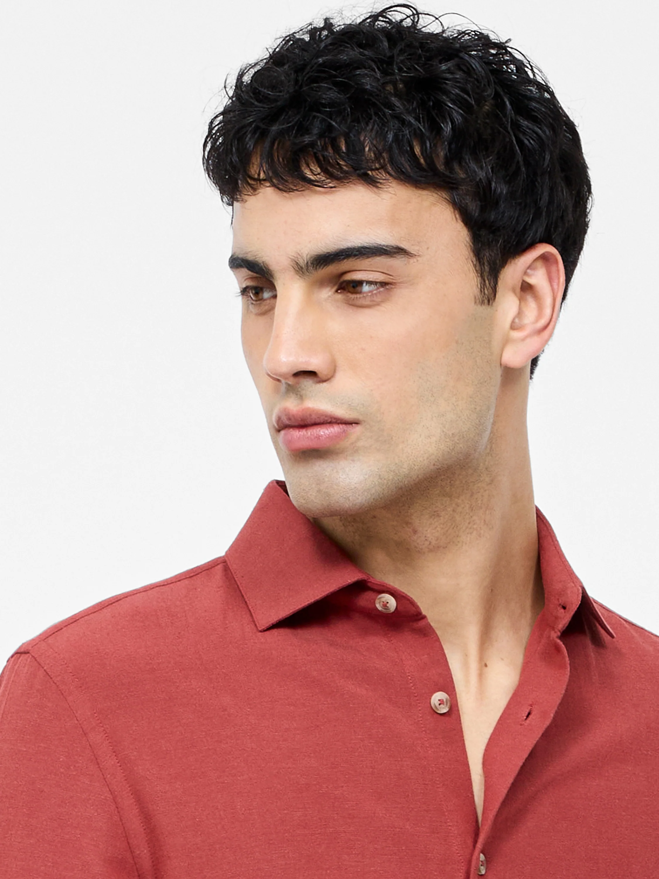 Long Sleeve Linen Blend Shirt - Image 4