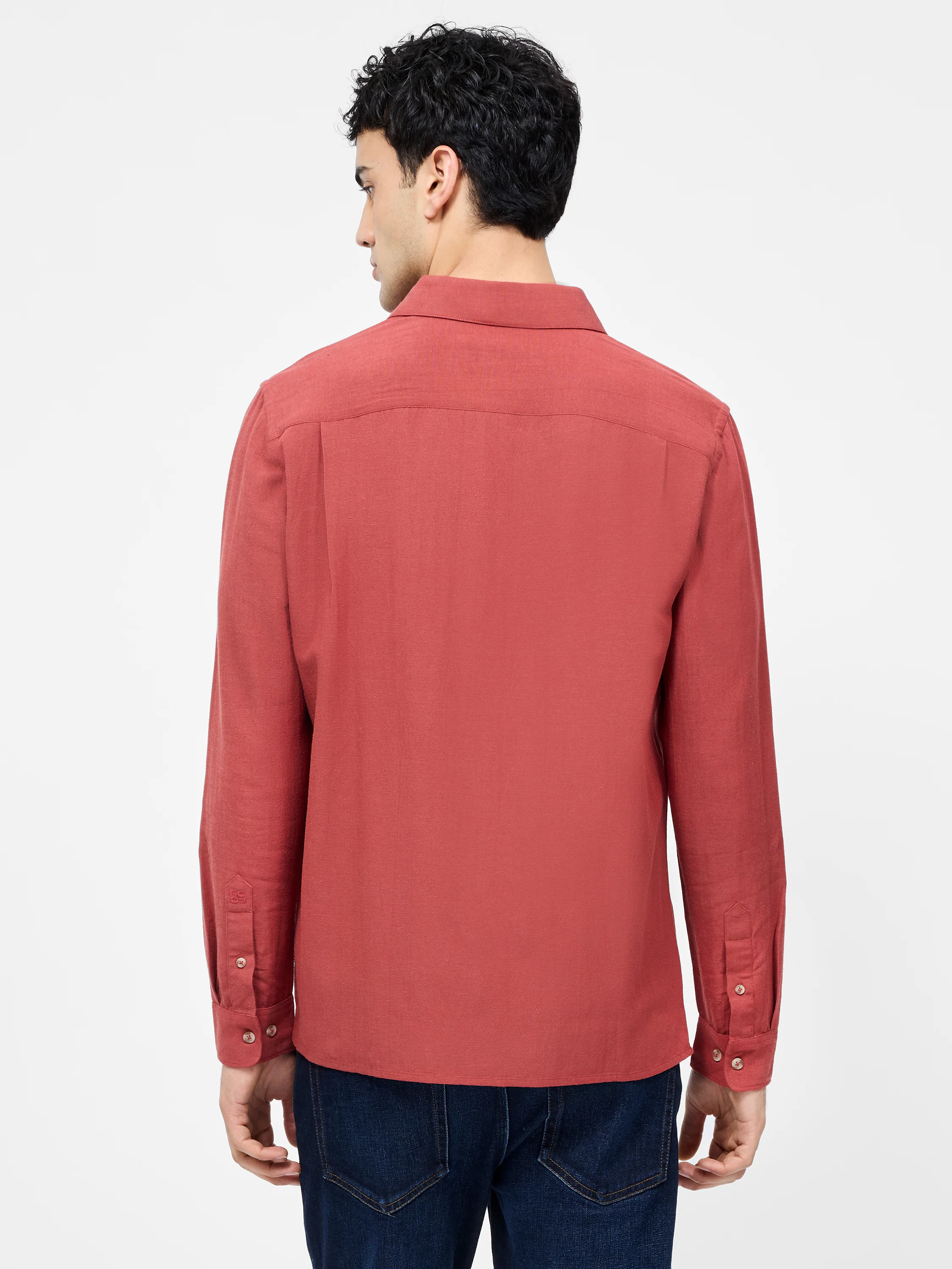 Long Sleeve Linen Blend Shirt - Image 5