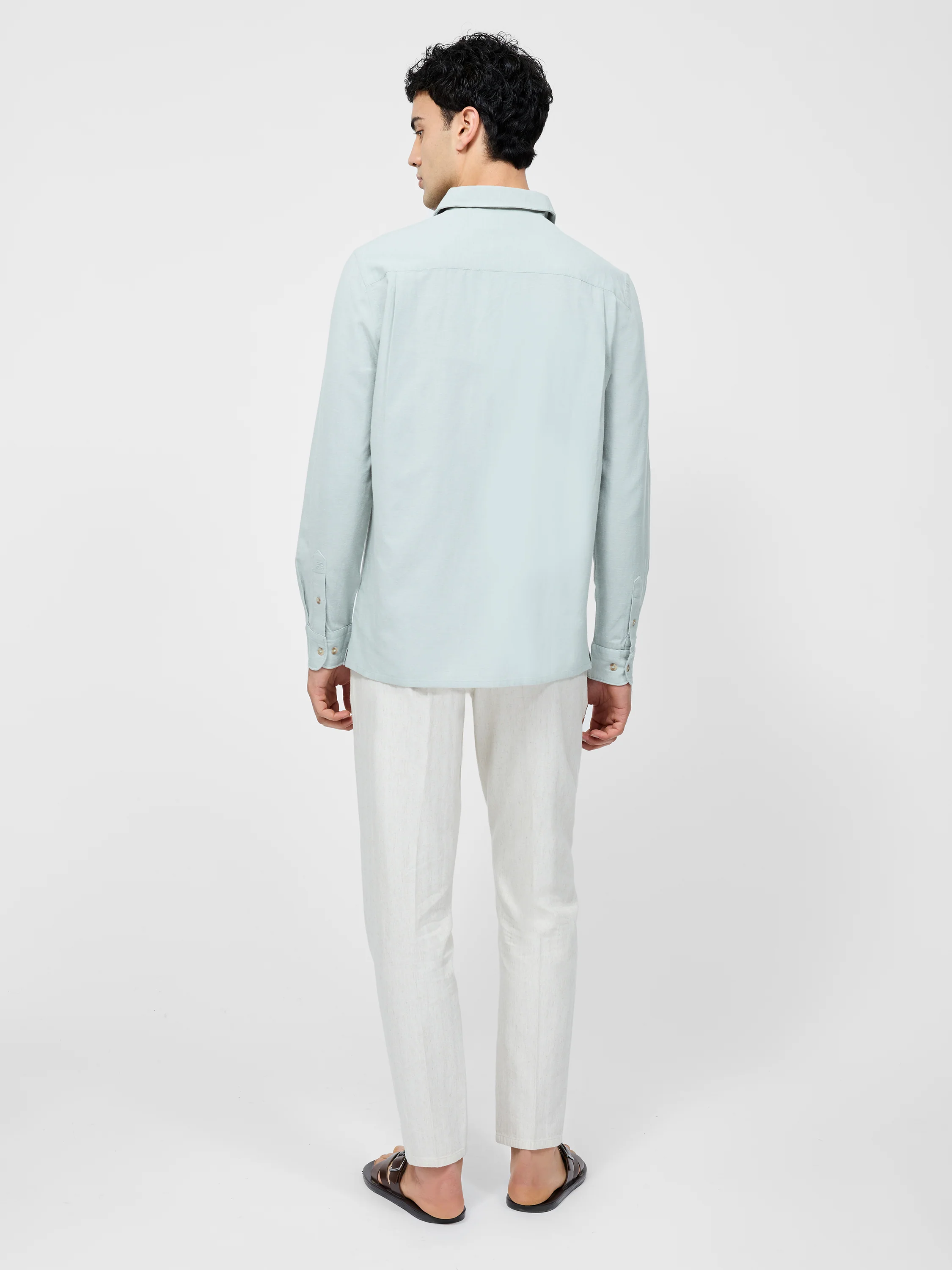 Long Sleeve Linen Blend Shirt - Image 4