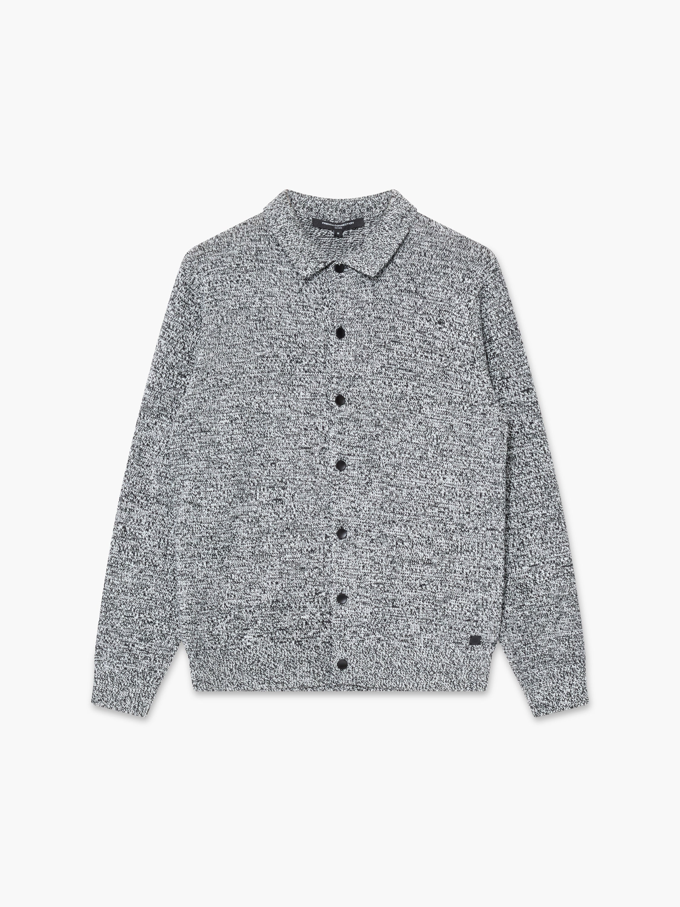 Long Sleeve Melange Knitted Shirt - Image 6