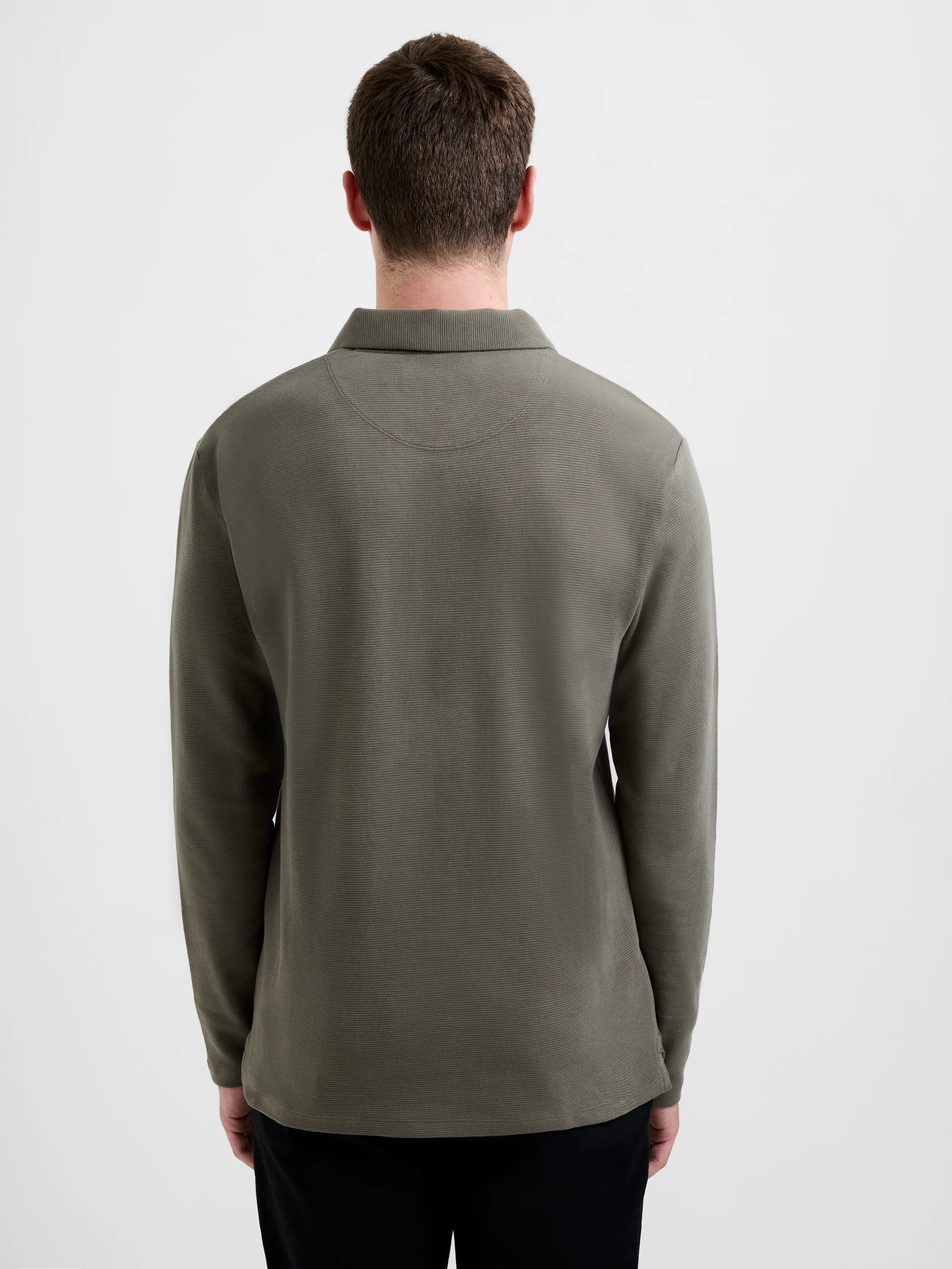 Long Sleeve Ottoman Trophy Neck Shirt - Image 6