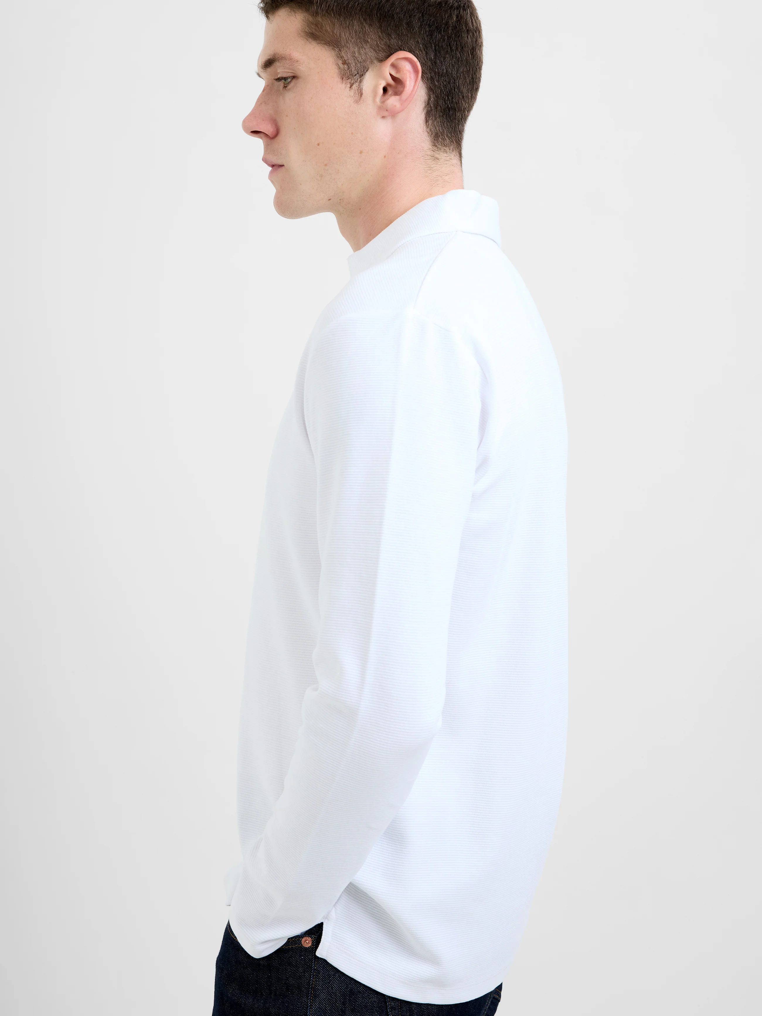 Long Sleeve Ottoman Trophy Neck Shirt - Image 2