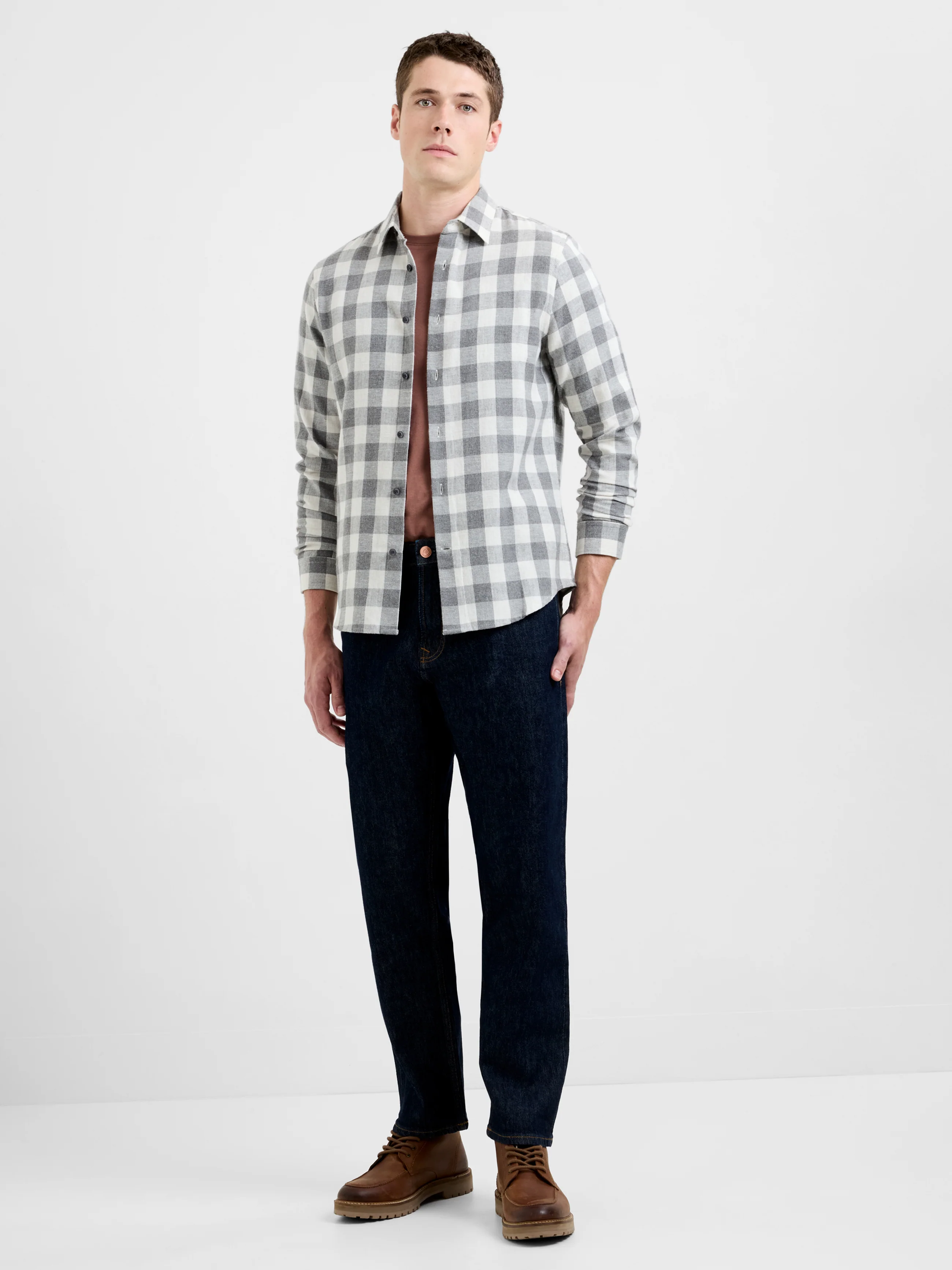 Long Sleeve Regular Fit Check Shirt - Image 3