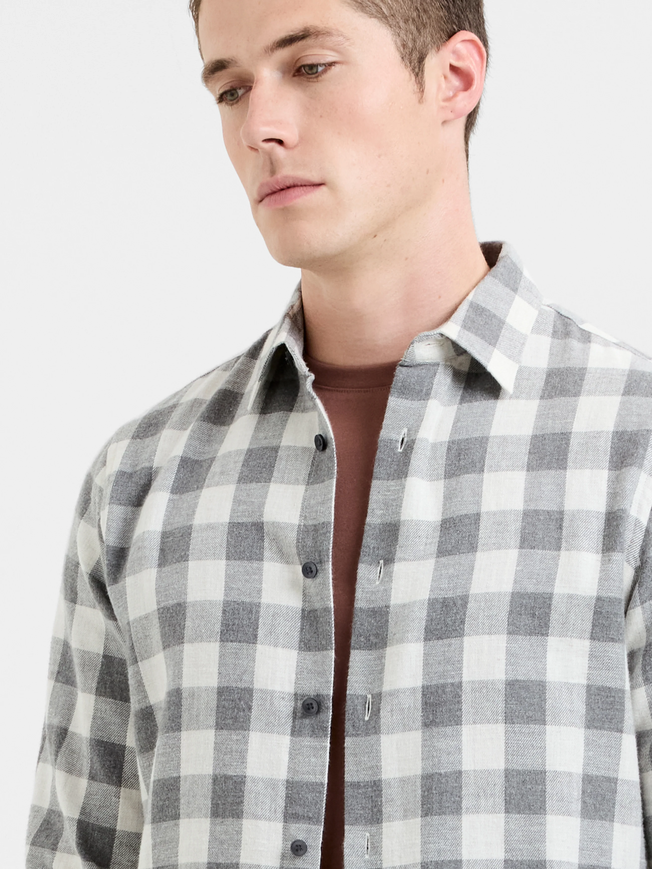 Long Sleeve Regular Fit Check Shirt - Image 4