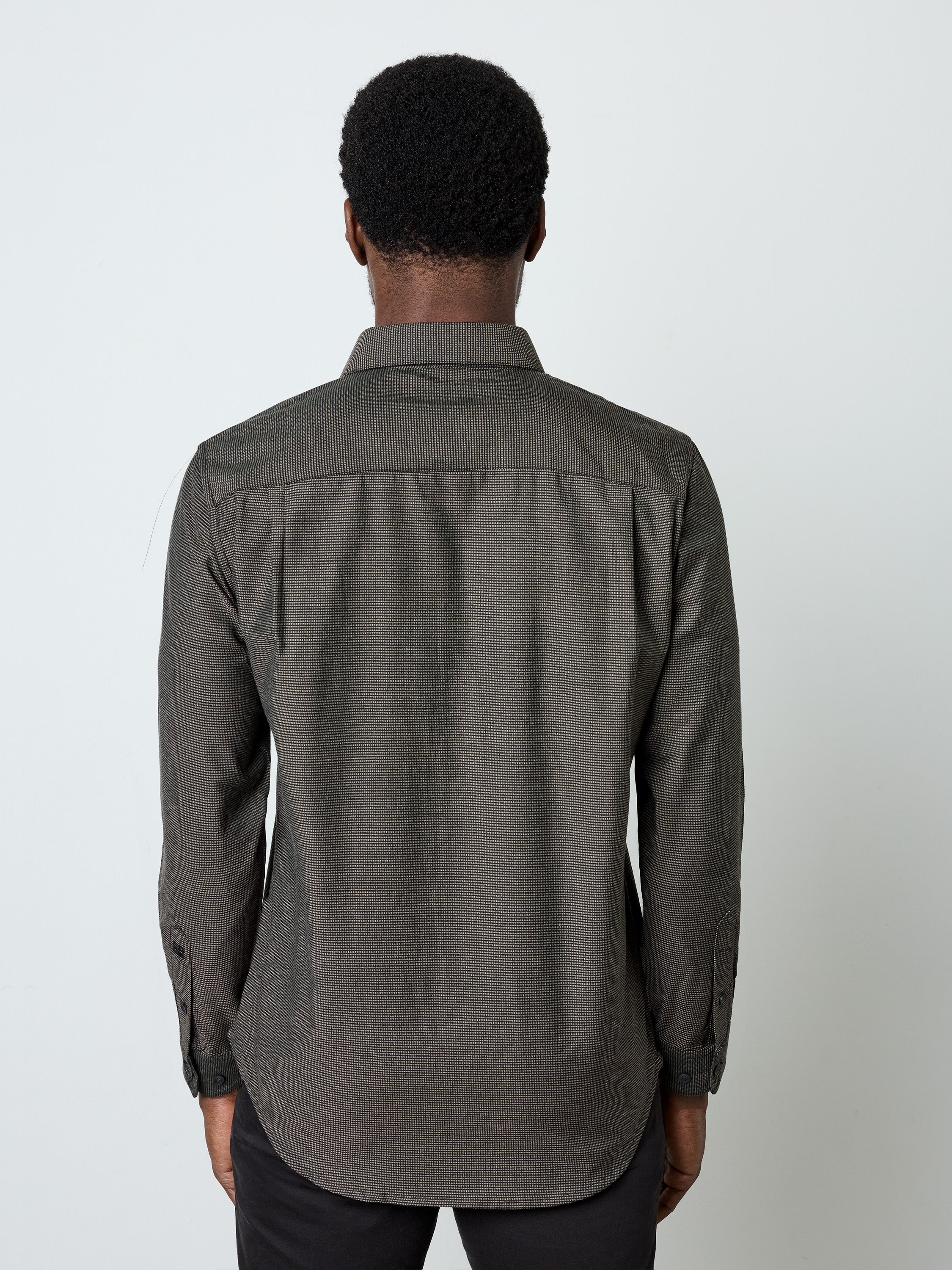 Long Sleeve Regular Fit Cut Away Shirt - Image 5