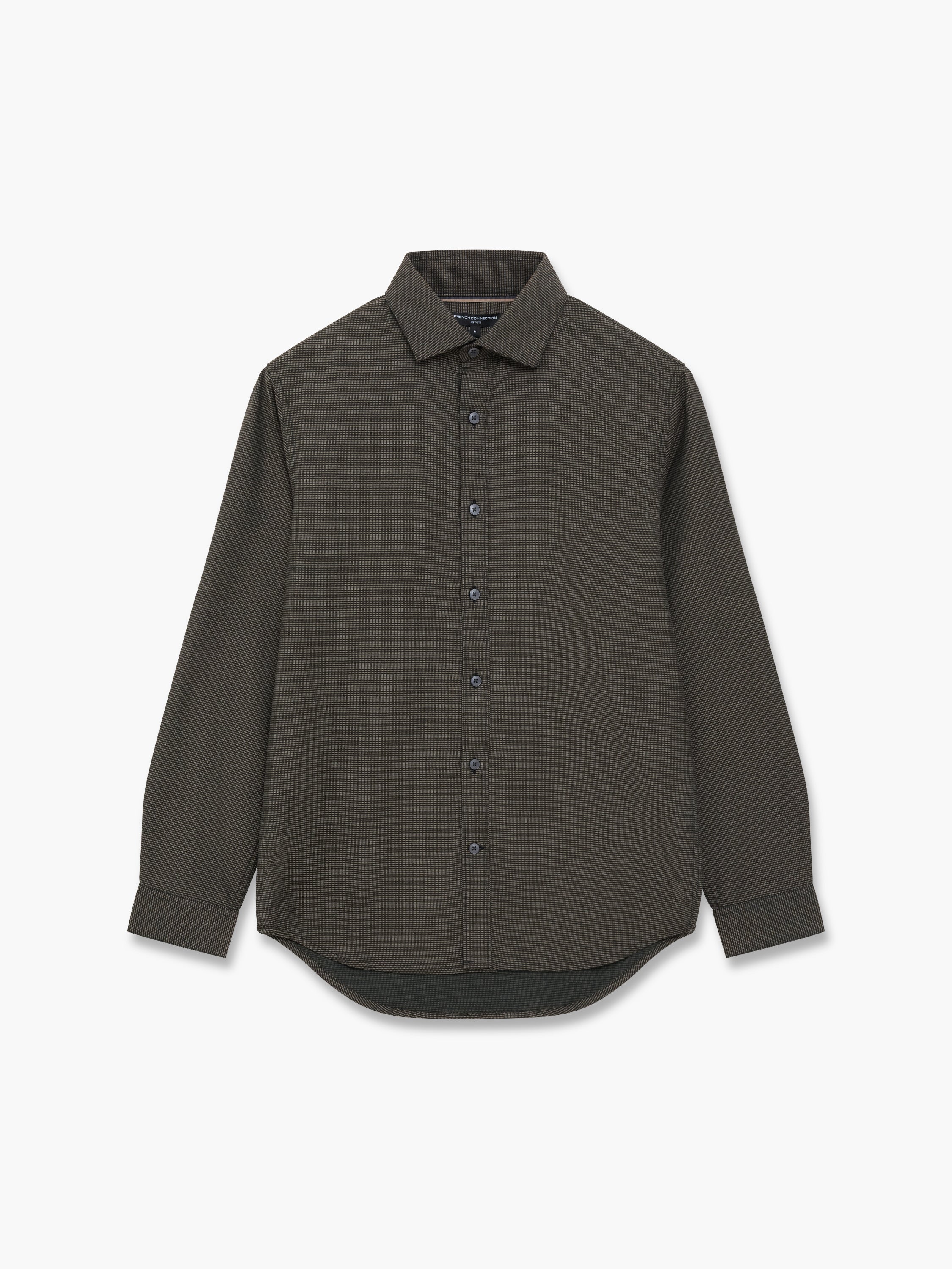 Long Sleeve Regular Fit Cut Away Shirt - Image 6