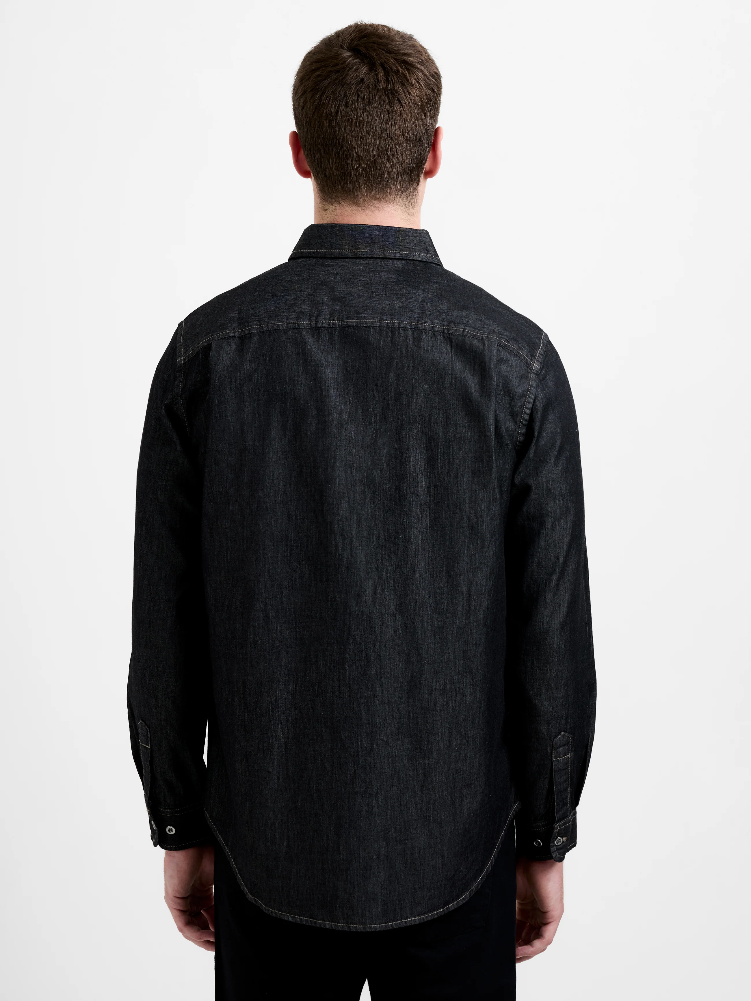 Long Sleeve Regular Fit Denim Shirt - Image 5