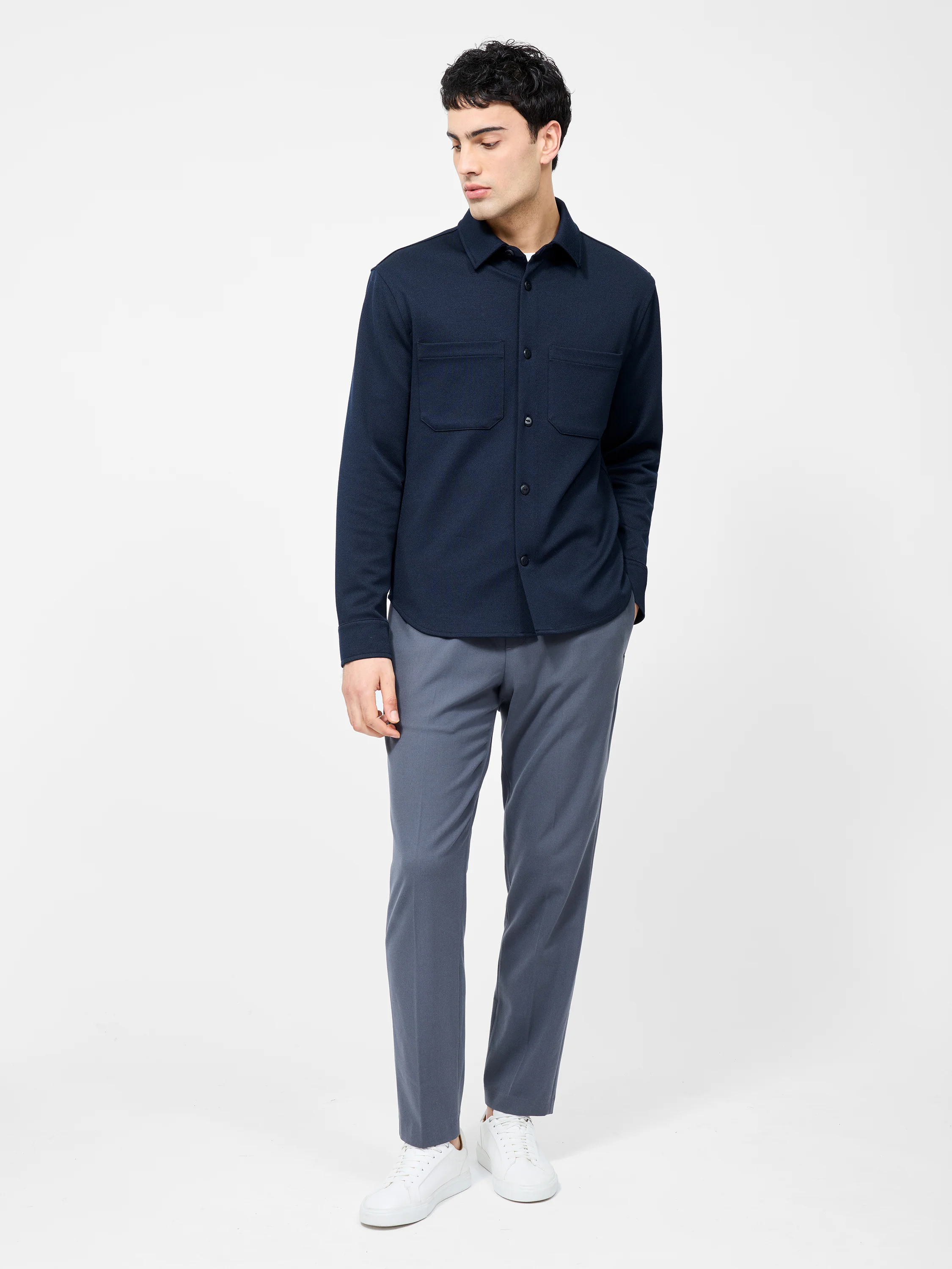 Long Sleeve Stretch Overshirt - Image 3