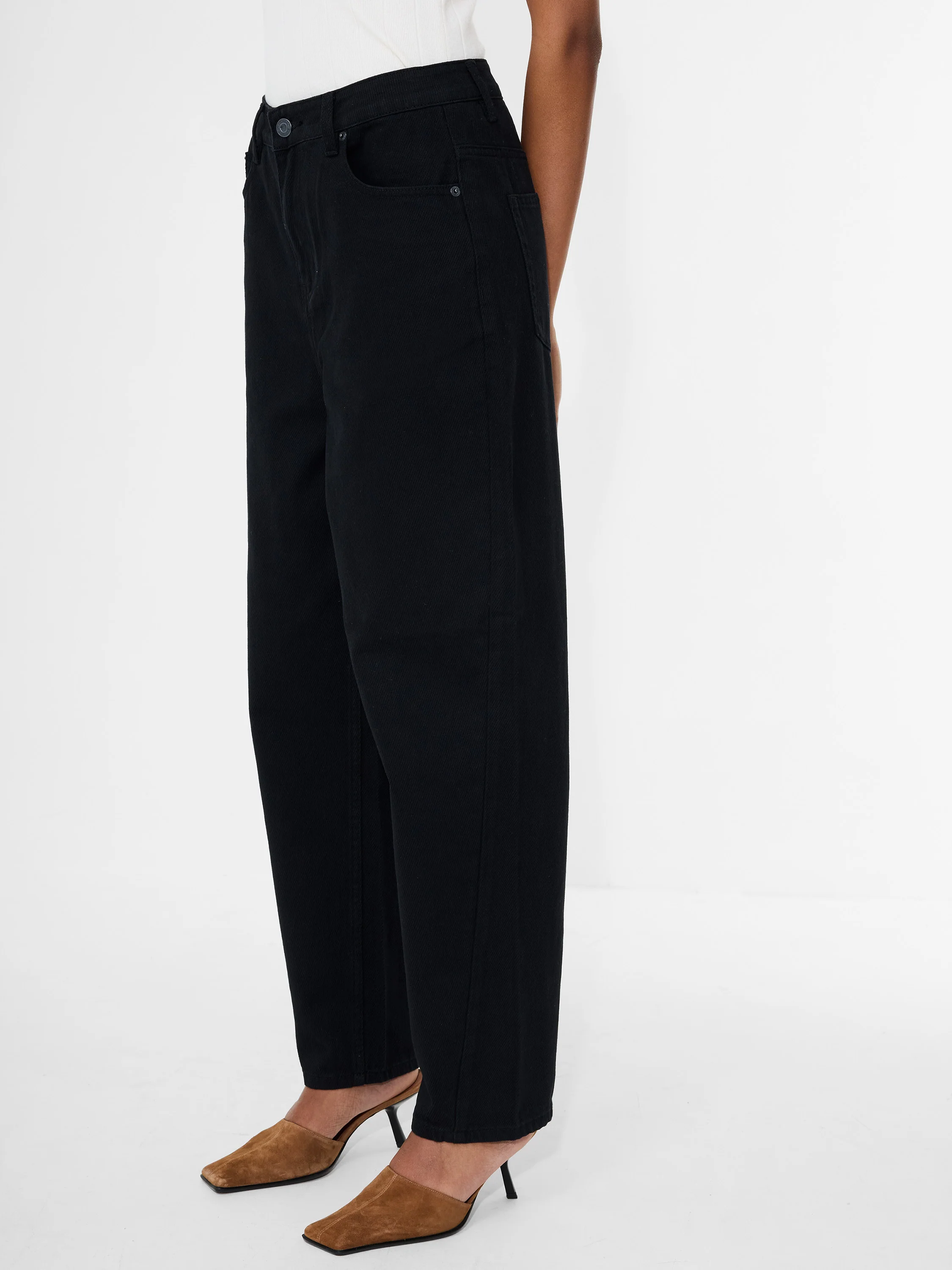 Loren Twill Denim Barrel Leg Jeans - Image 3