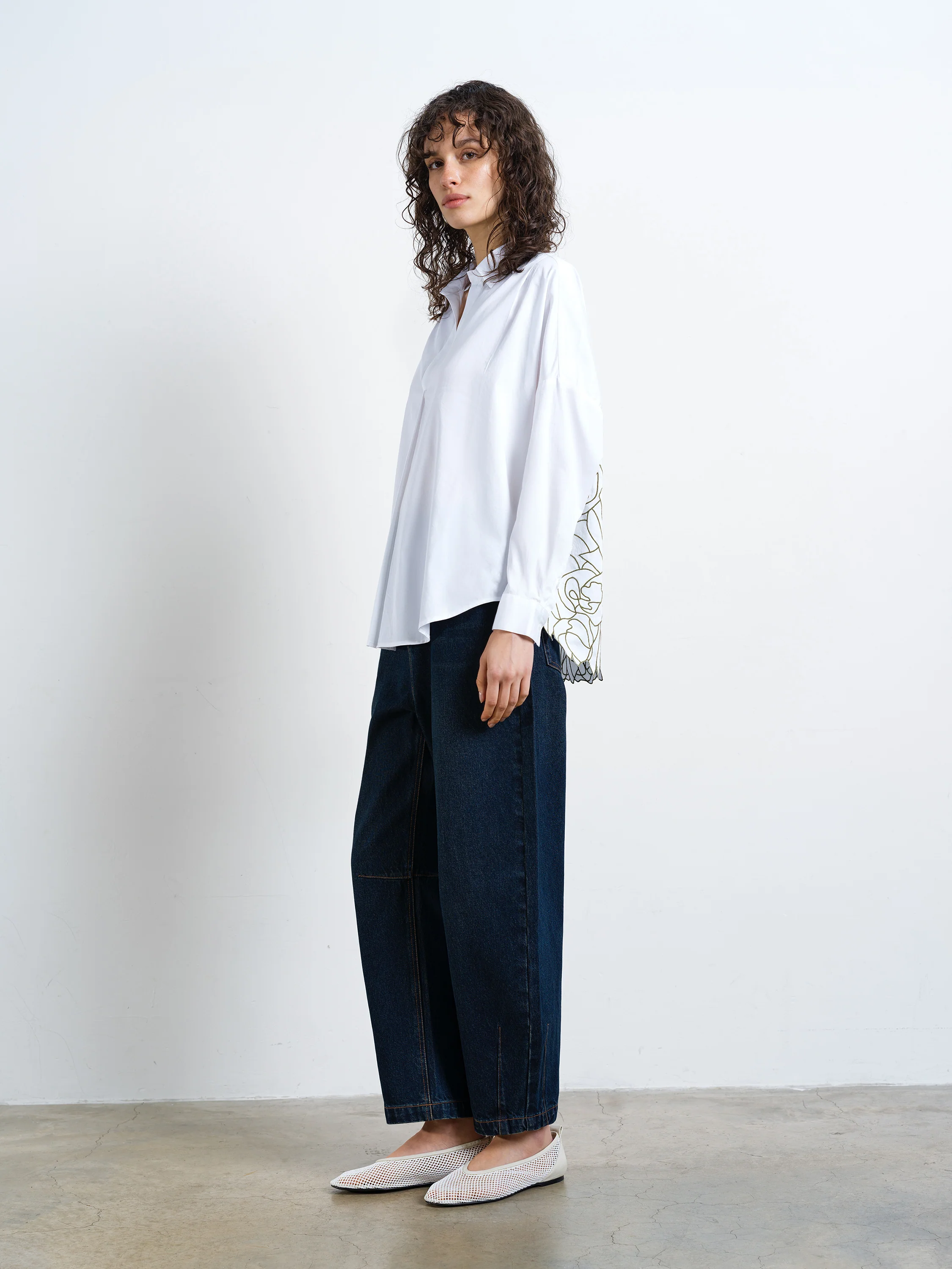 Lotta Alexis Floral Cutwork Back Popover Shirt - Image 3