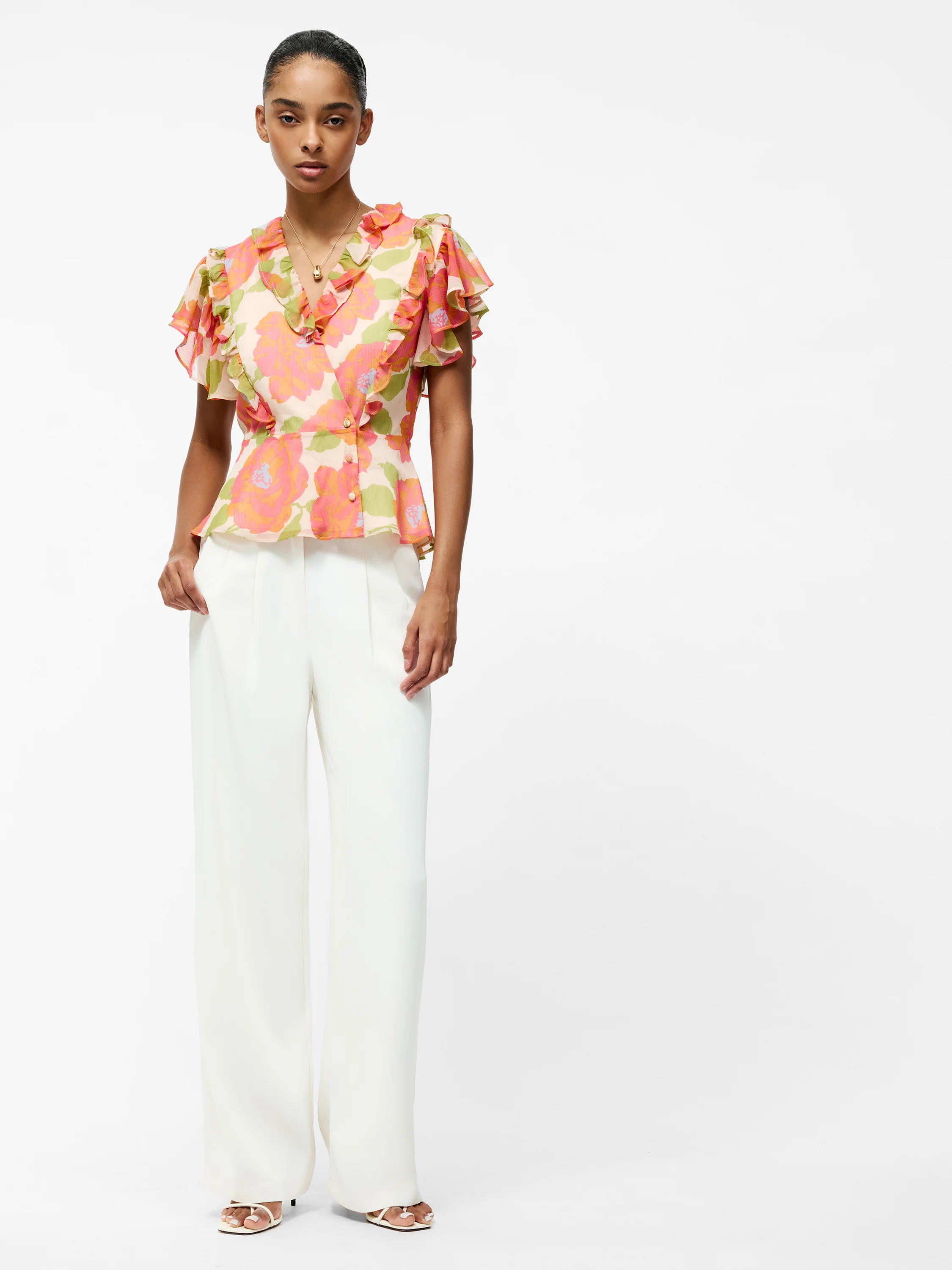 Louisa Hallie Crinkle Ruffle Blouse - Image 2