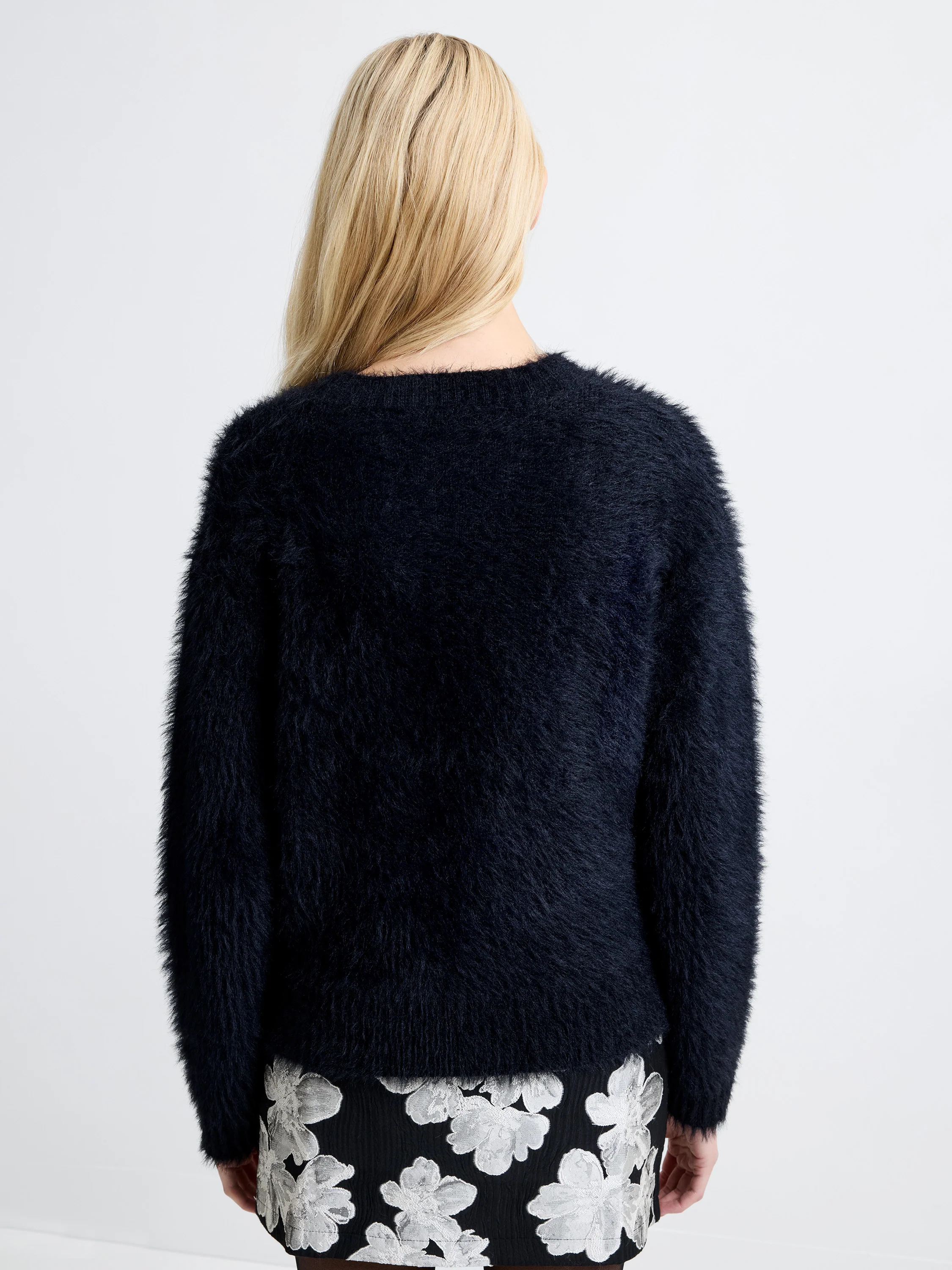 Lucile Mock Neck Fluffy Knit Jumper - Image 4