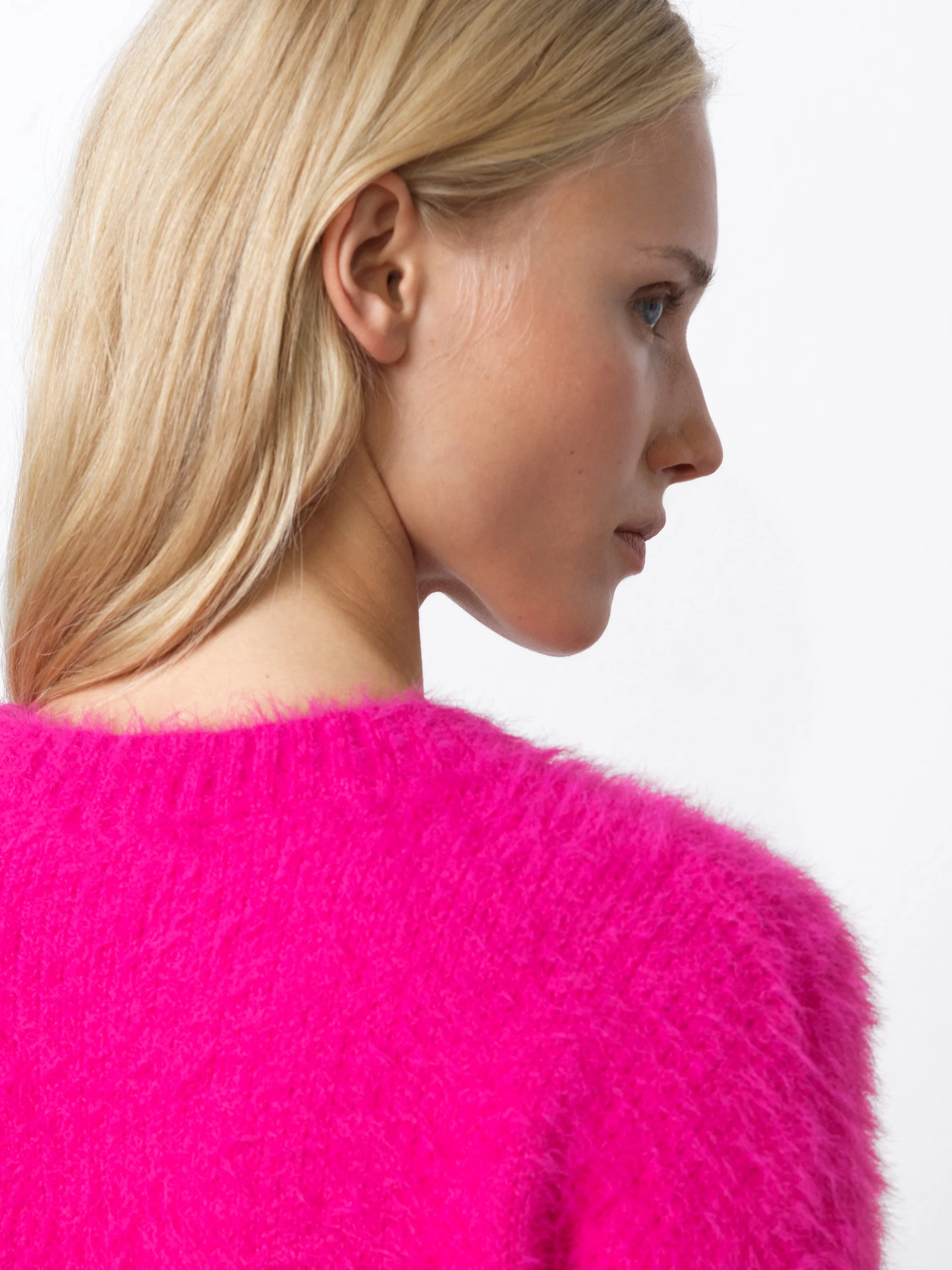 Lucile Mock Neck Fluffy Knit Jumper - Image 4